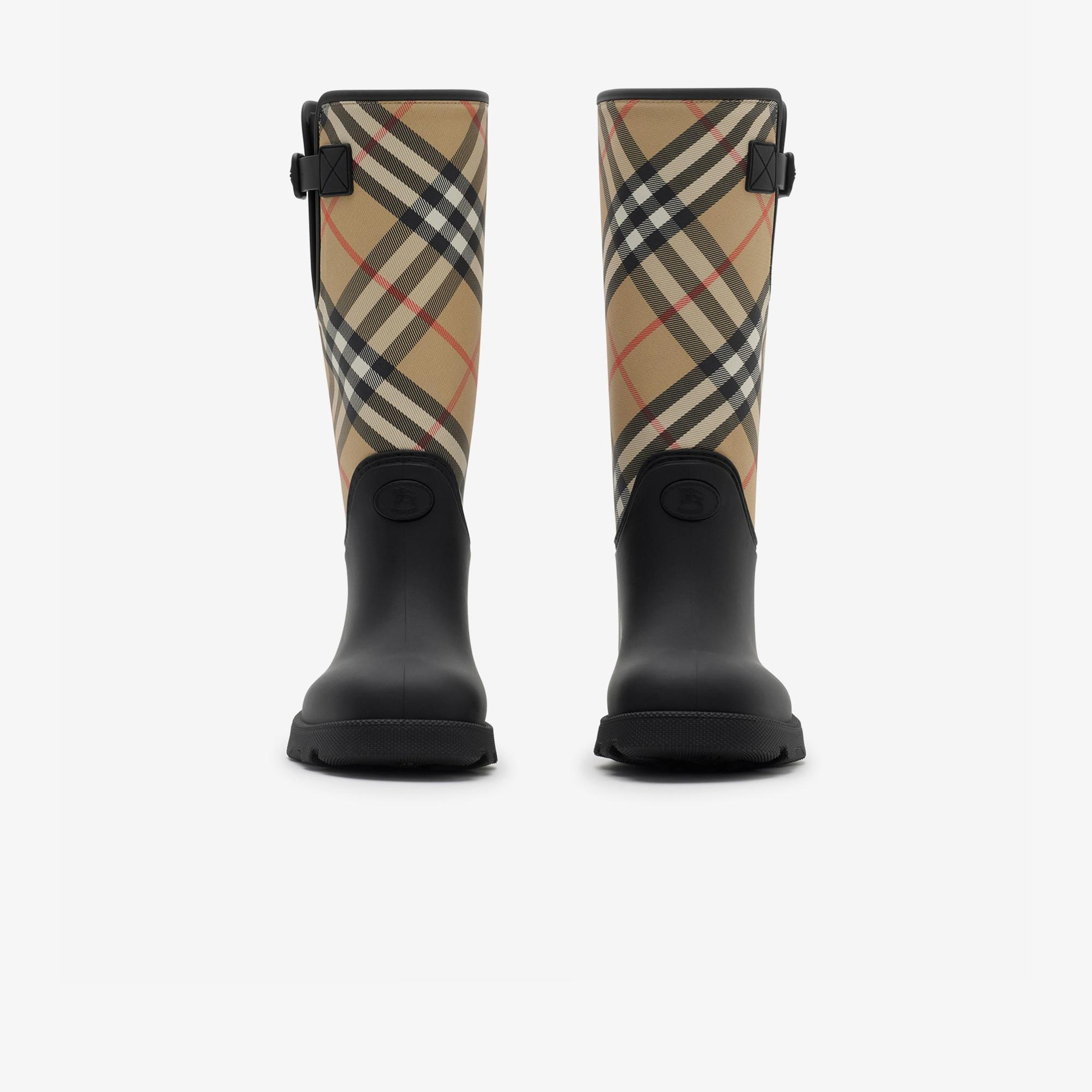 Burberry Rubber Marsh Stamp High Kadın Siyah Çizme