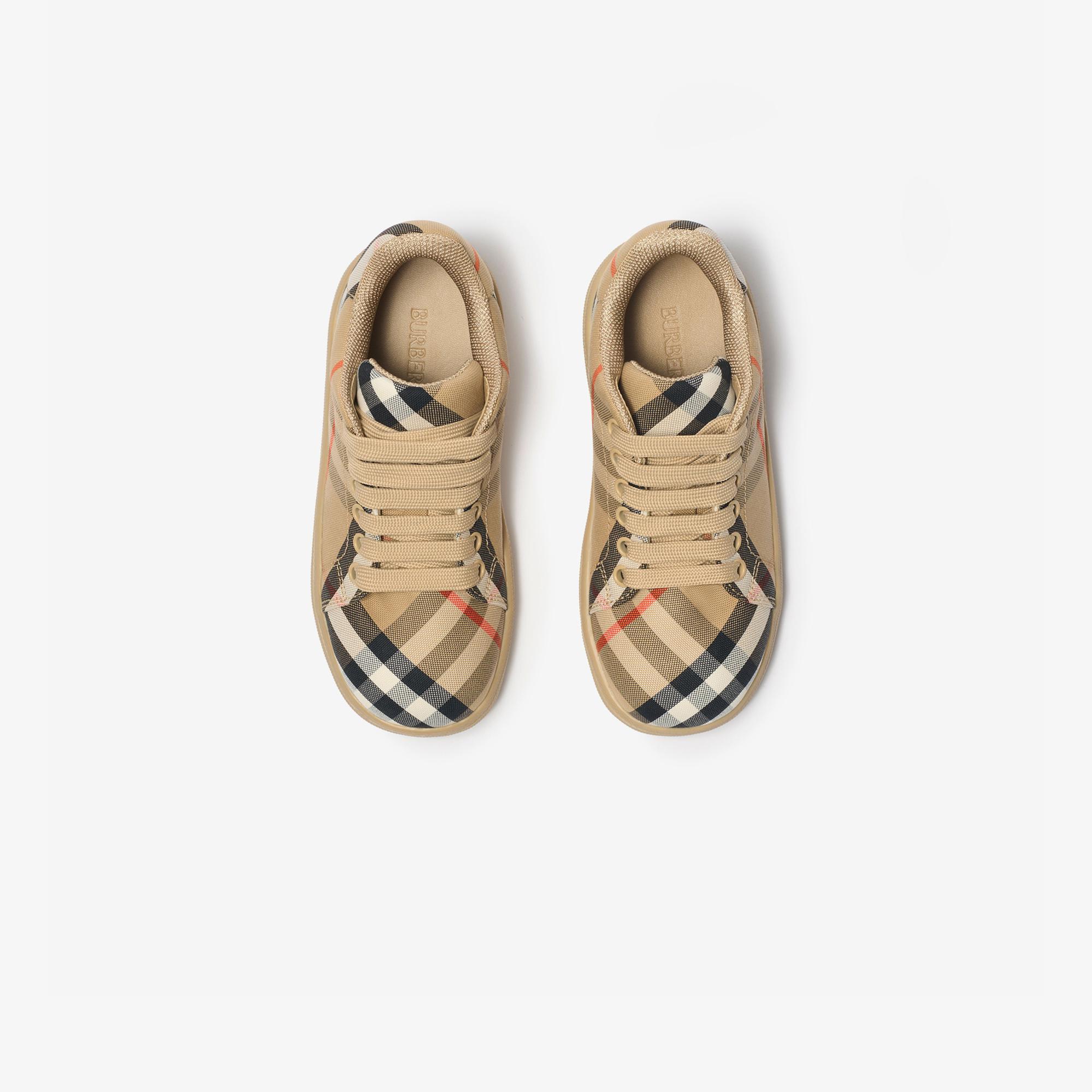 Burberry Cambridge Check Çocuk Bej Sneaker