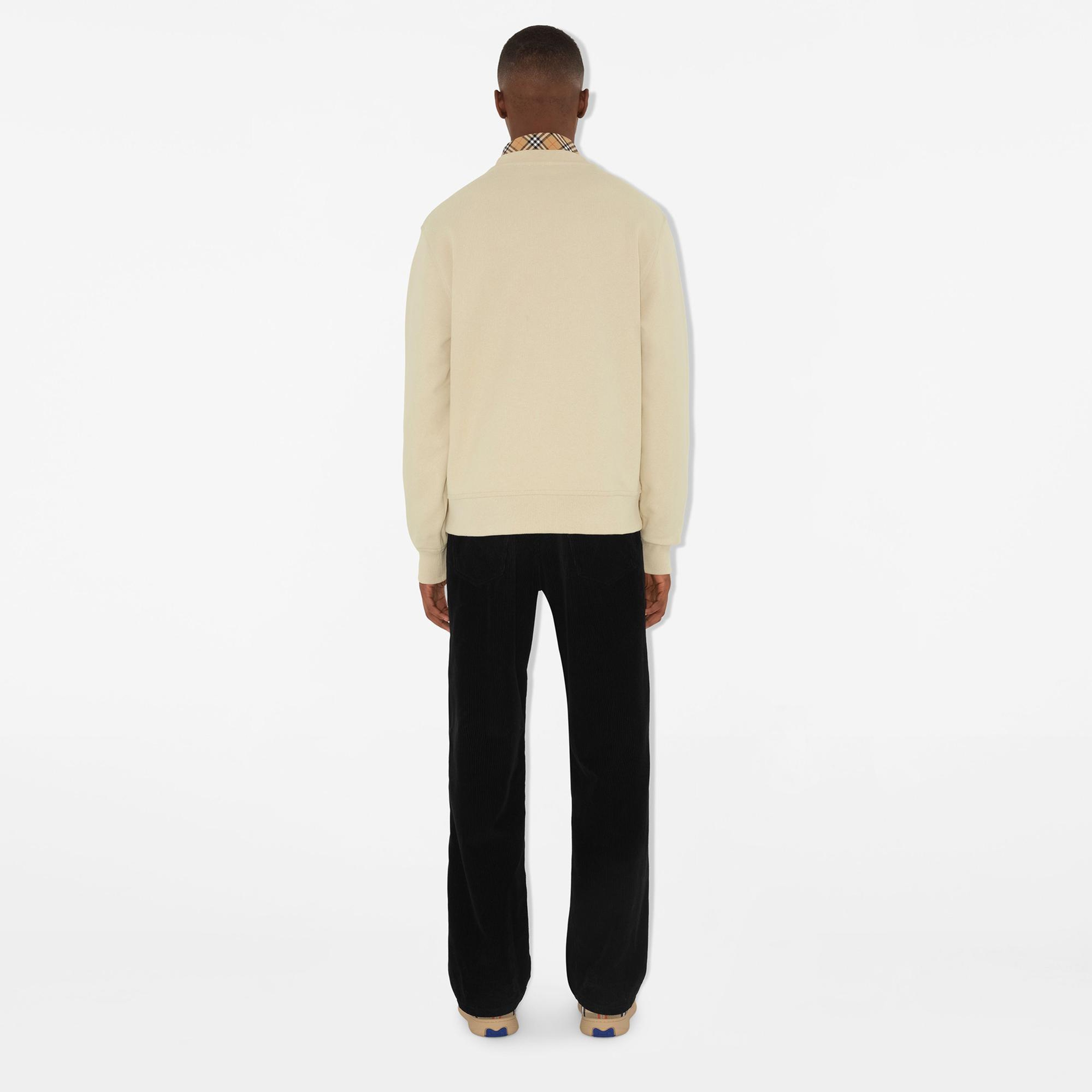 Burberry For Label Cotton Erkek Krem Sweatshirt