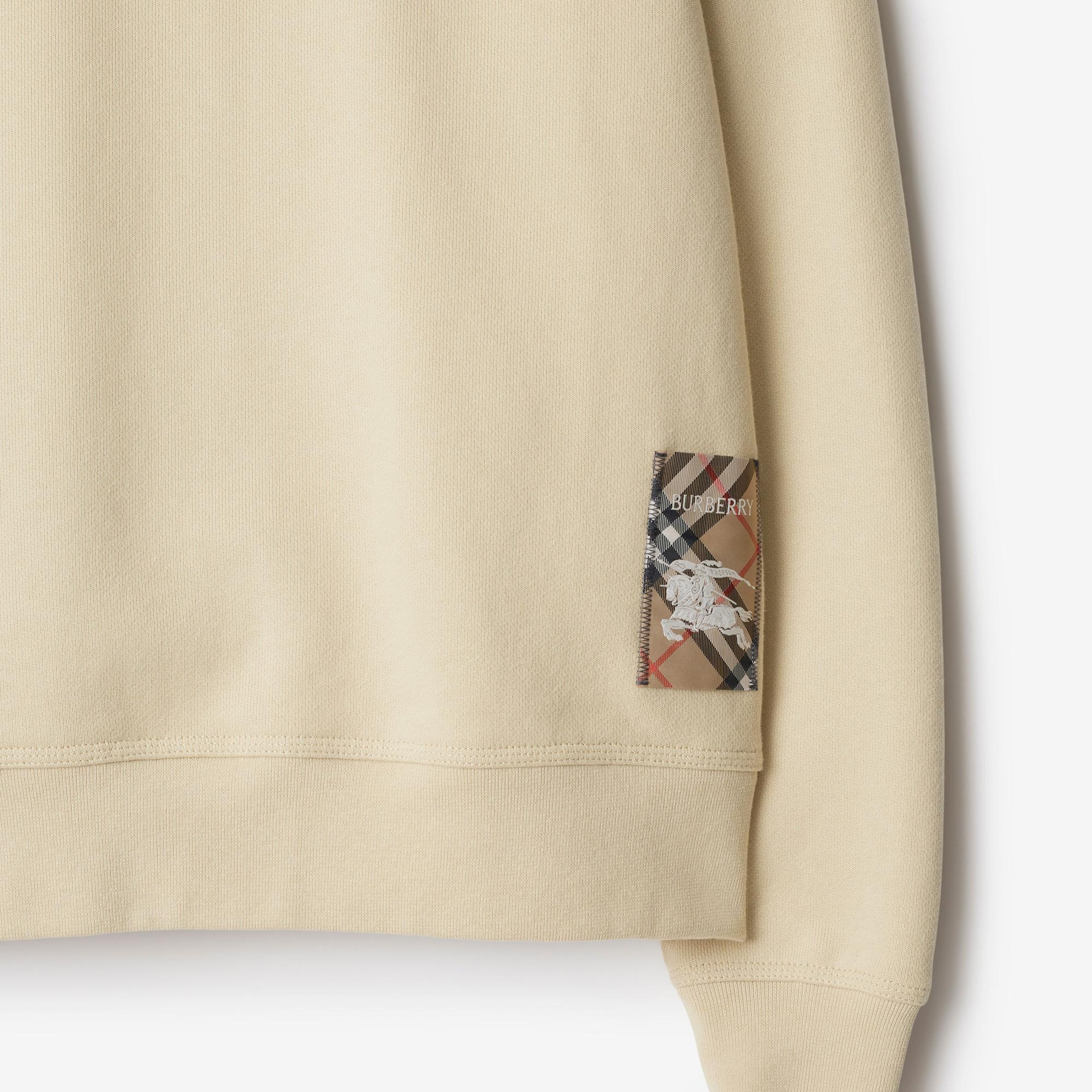 Burberry For Label Cotton Erkek Krem Sweatshirt