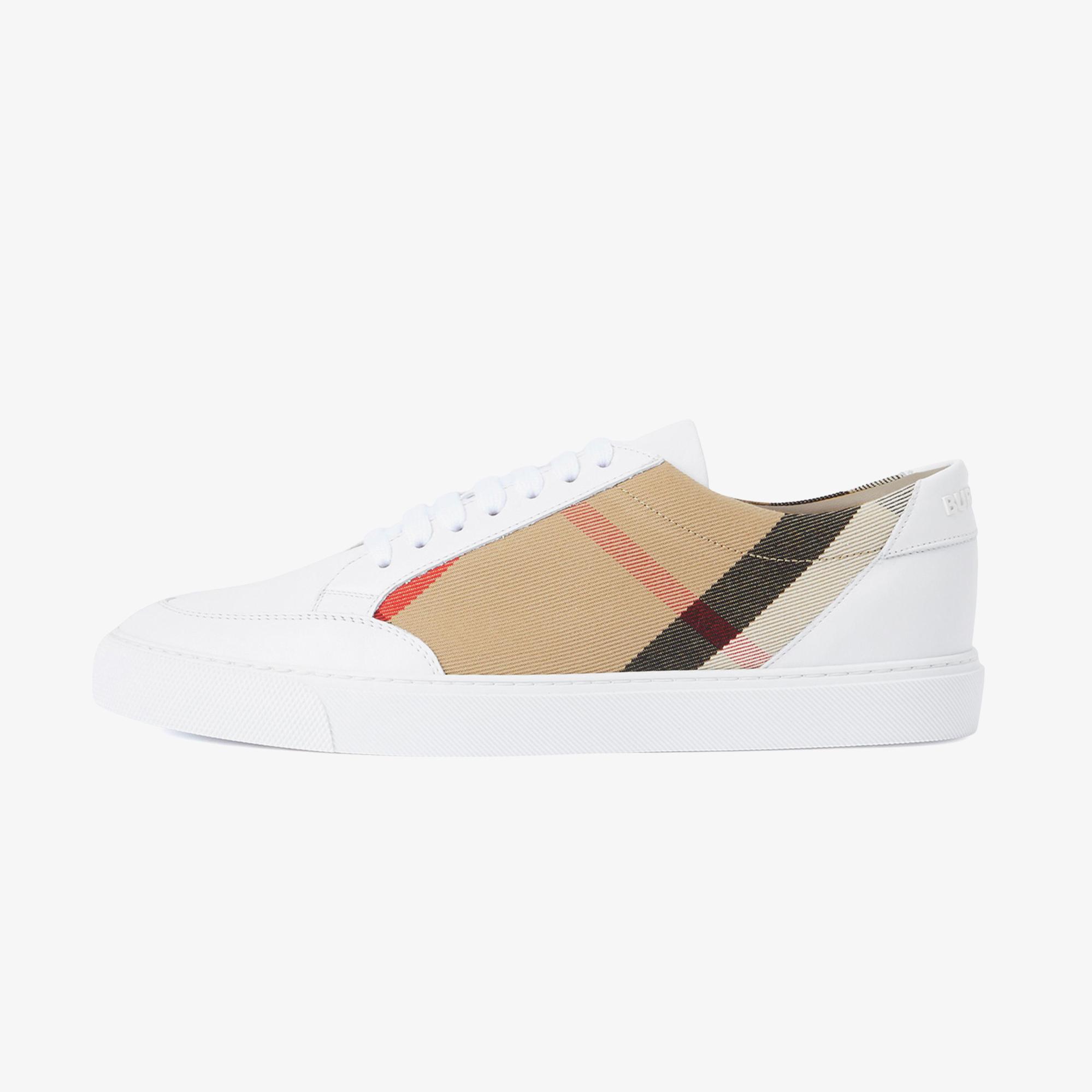 Burberry New Salmond House And Leather Kadın Beyaz Sneaker