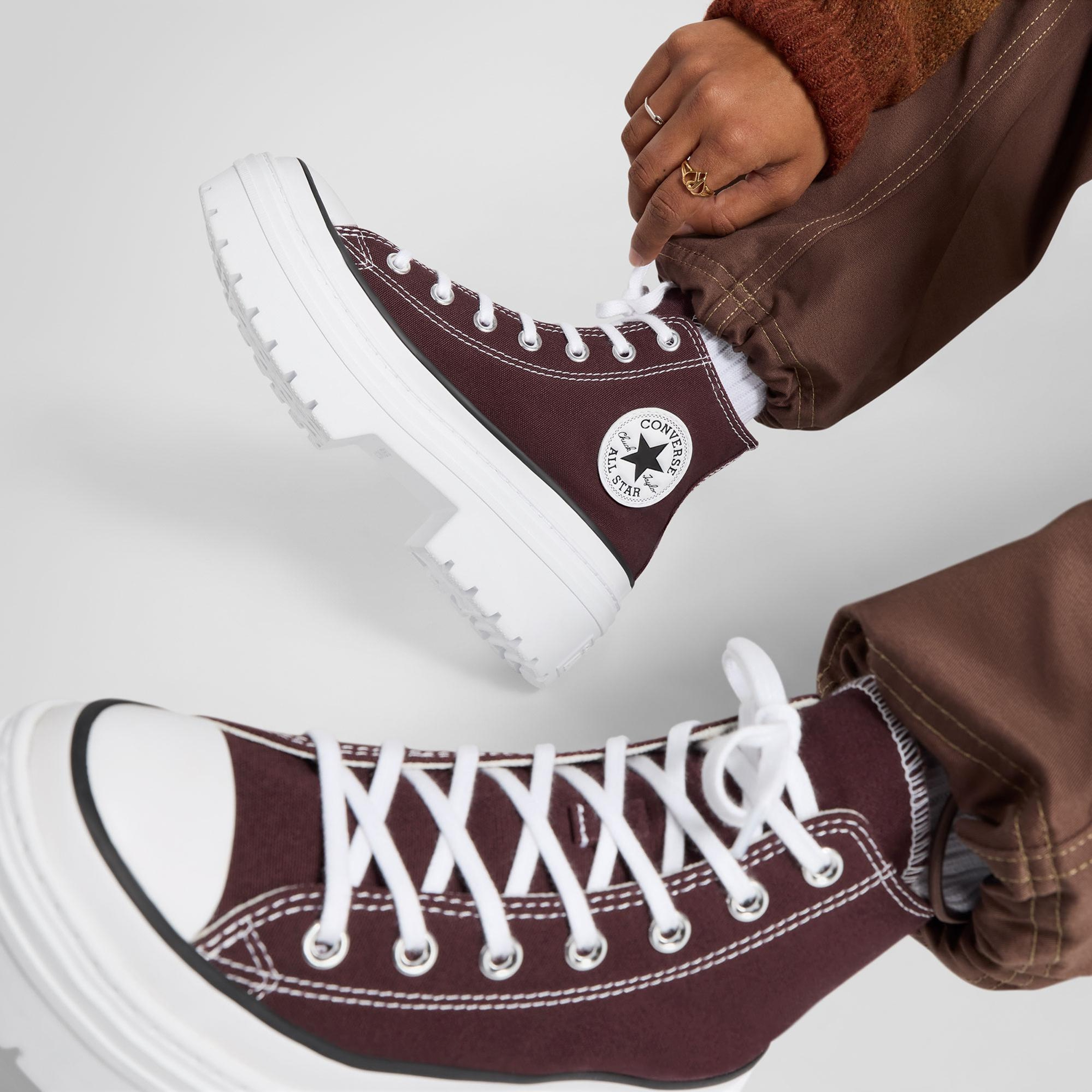 Converse Chuck Taylor All Star Lugged Heel Kadın Bordo Platform Sneaker
