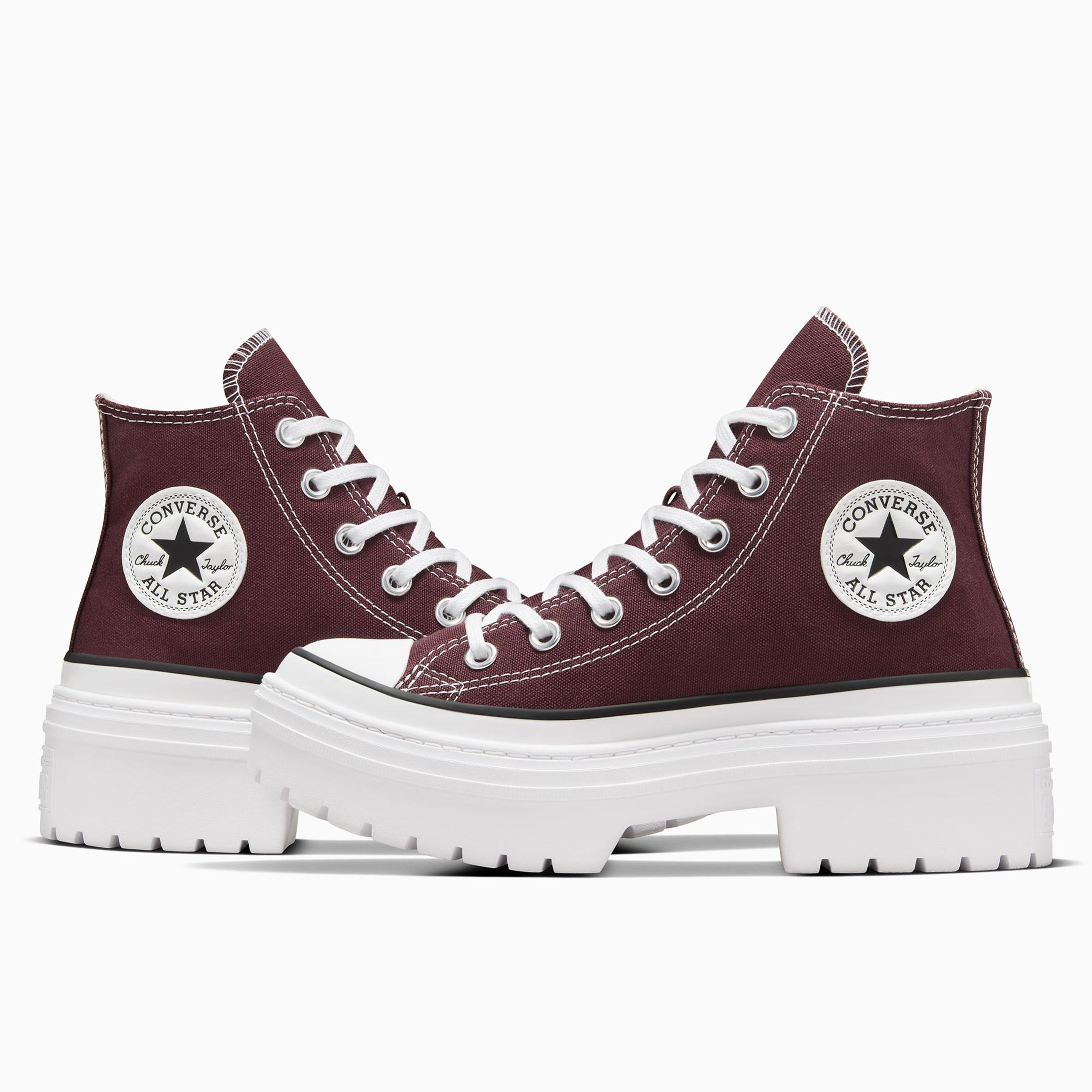 Converse Chuck Taylor All Star Lugged Heel Kadın Bordo Platform Sneaker