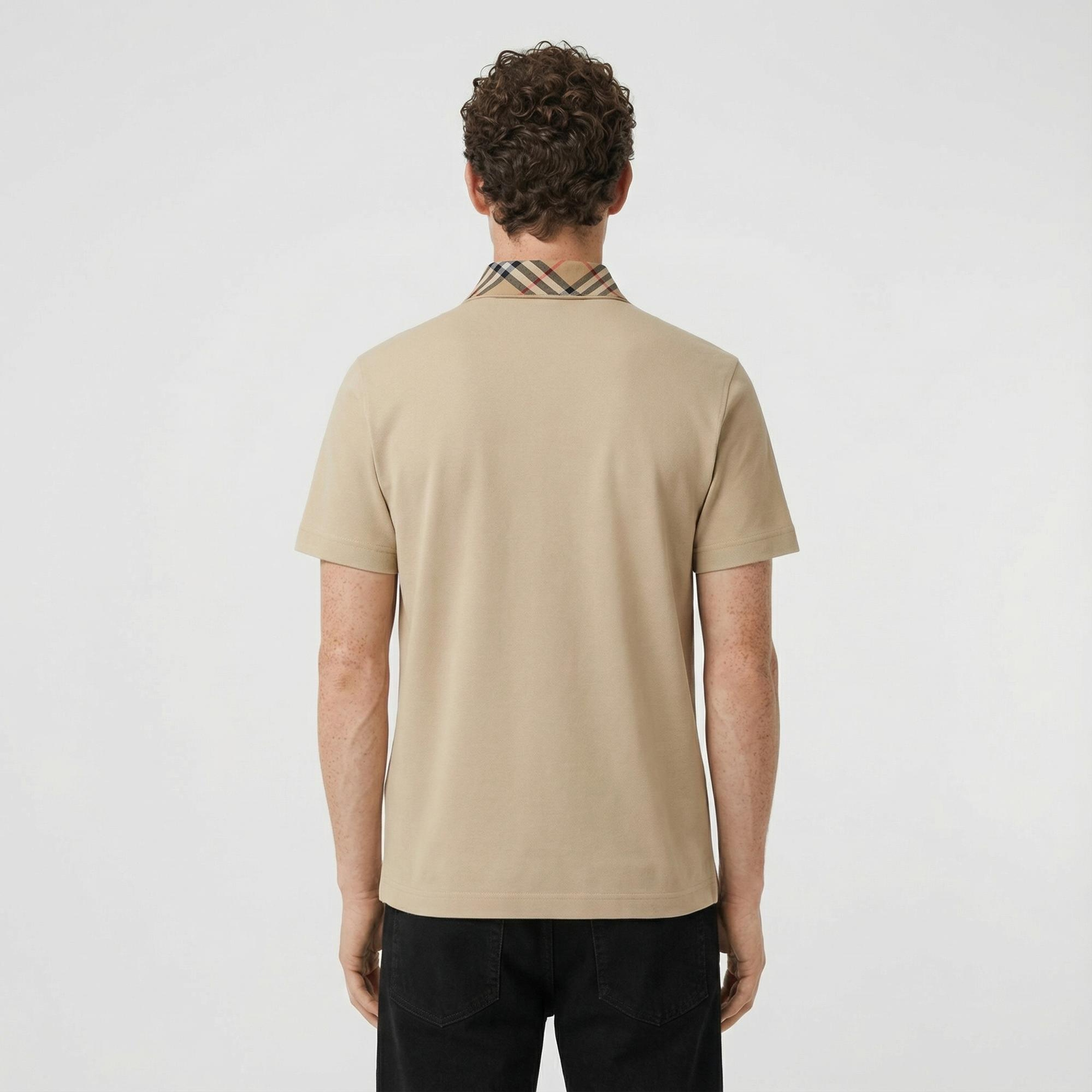 Burberry For Cotton Erkek Krem Polo