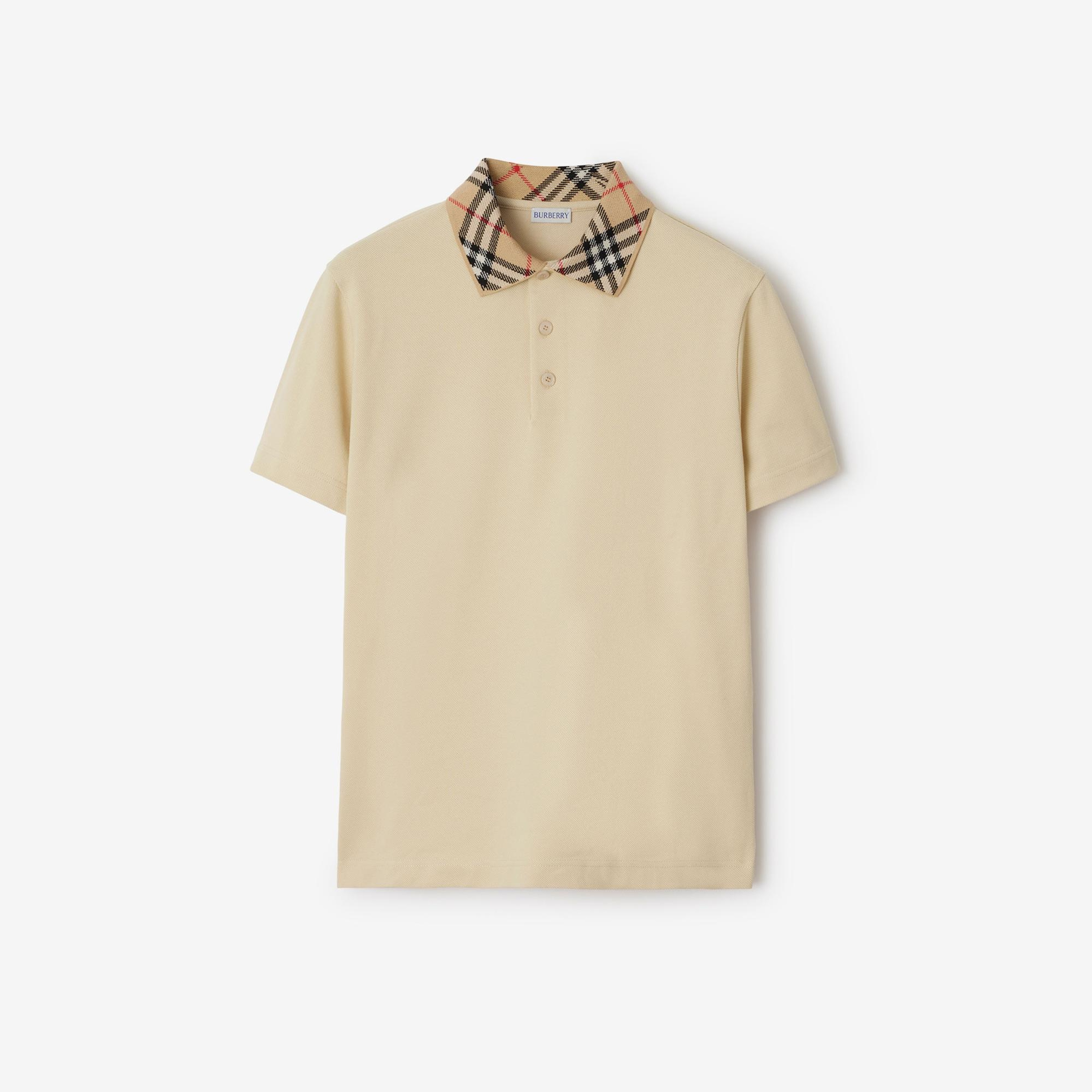 Burberry For Cotton Erkek Krem Polo