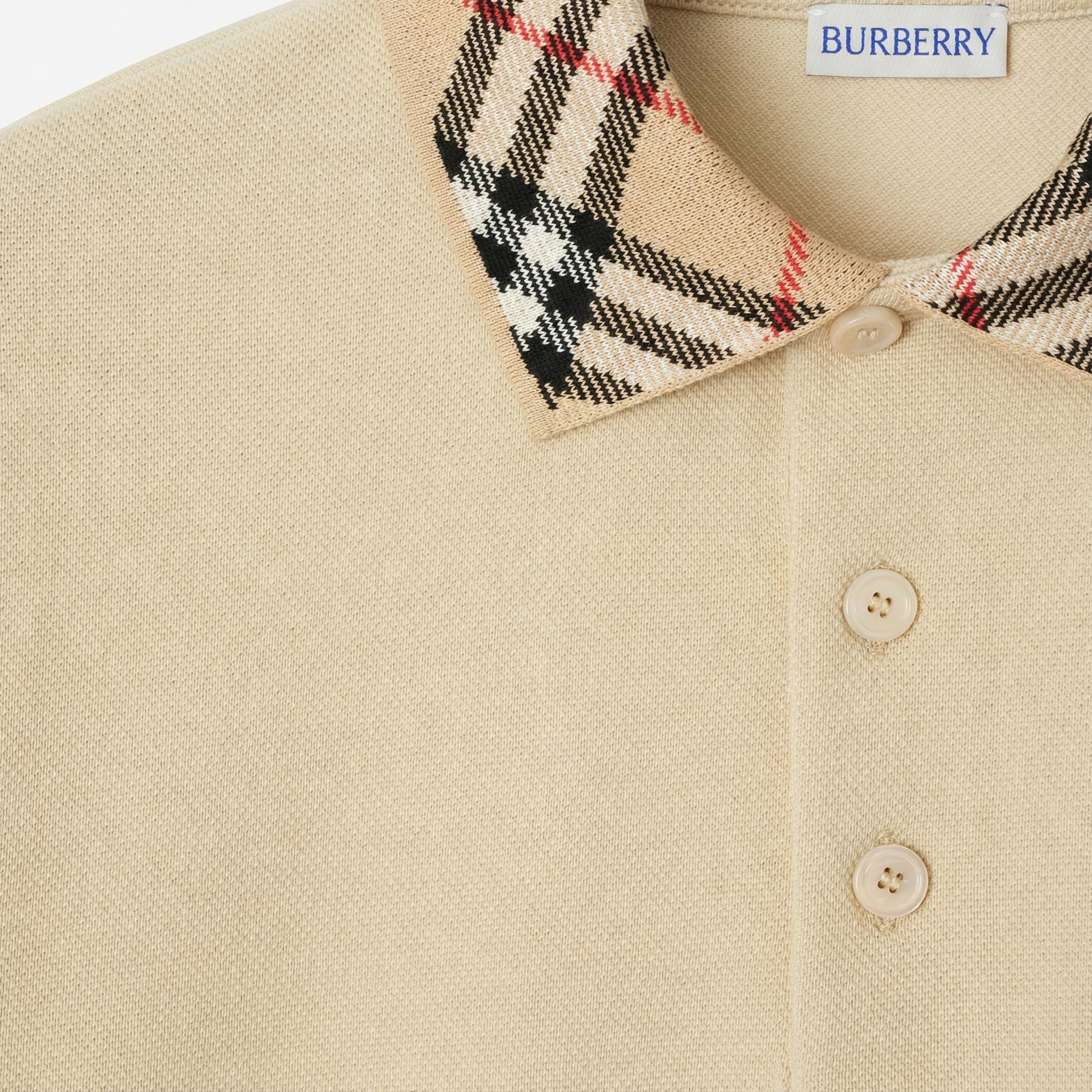 Burberry For Cotton Erkek Krem Polo