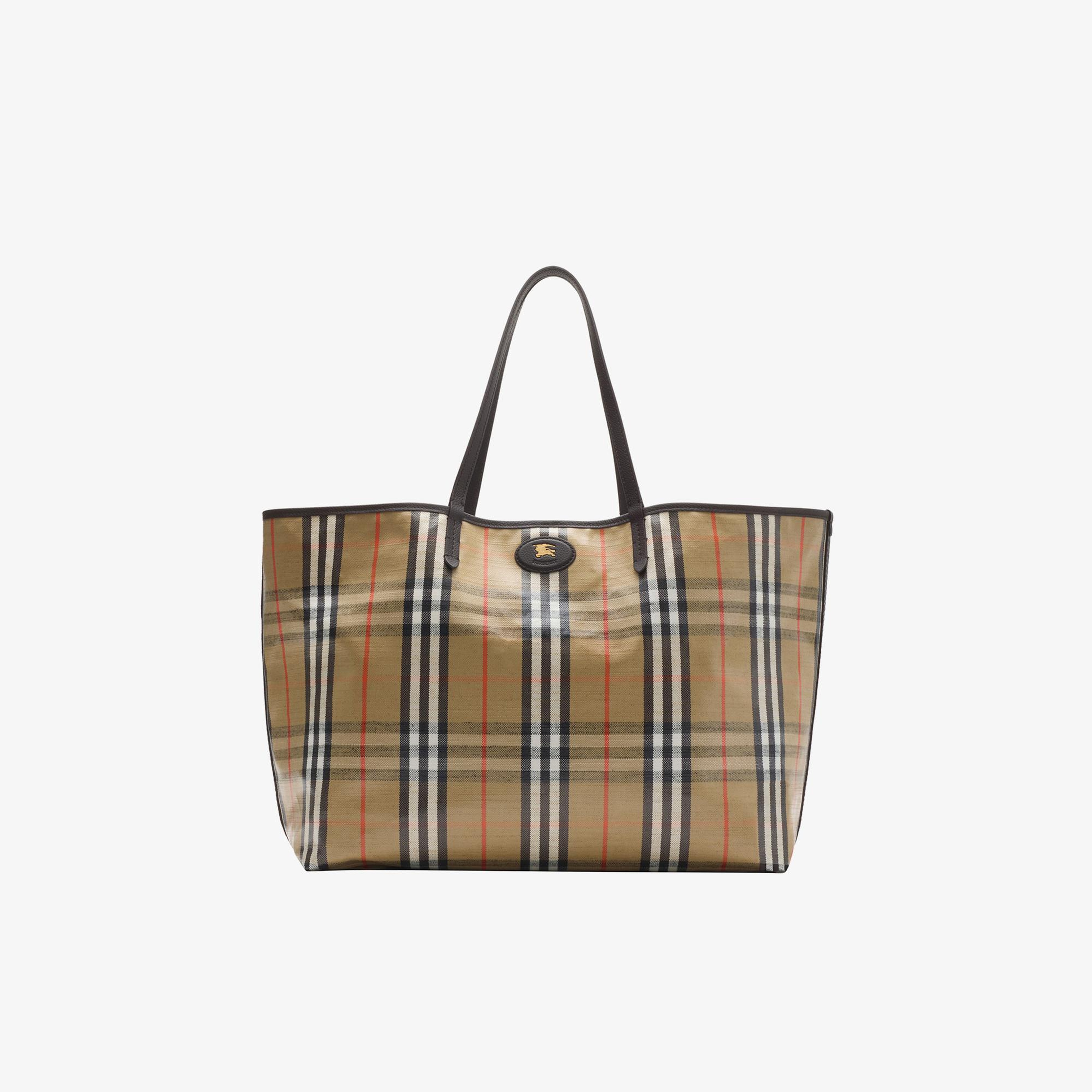 Burberry Large Highlands Kadın Bej Tote Çanta