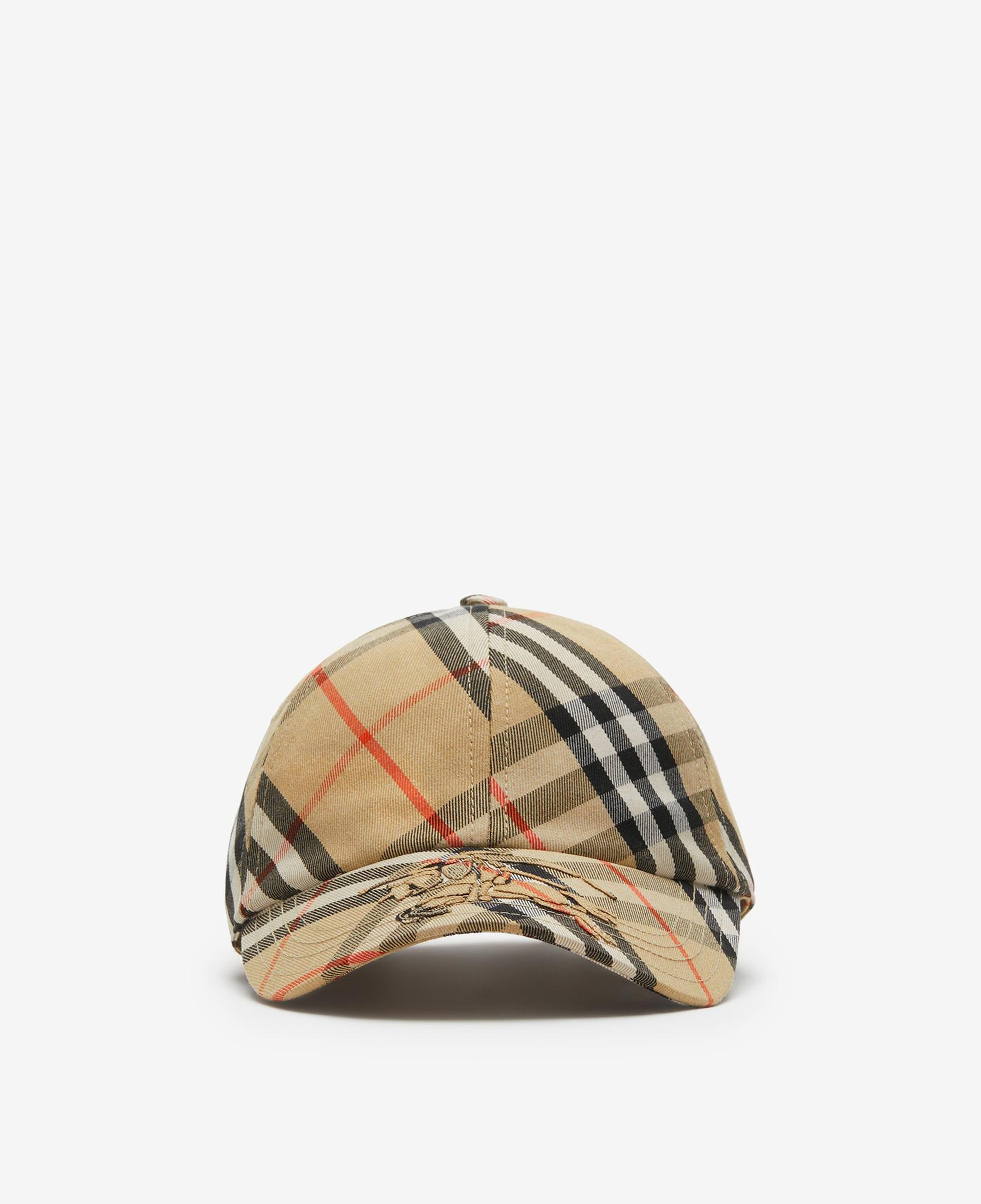 Burberry Check Pamuklu Blend Baseball Erkek Bej Şapka
