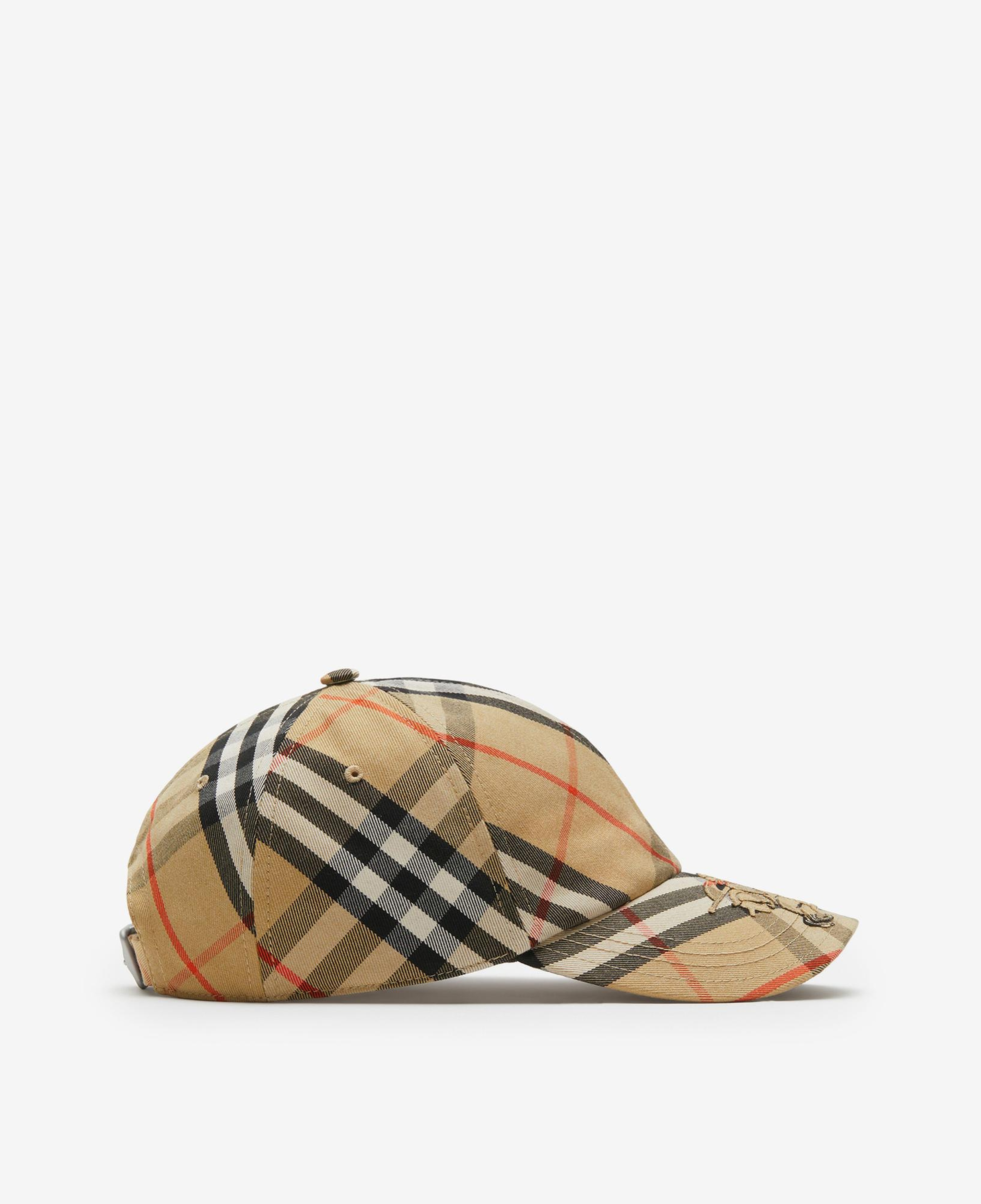 Burberry Check Pamuklu Blend Baseball Erkek Bej Şapka