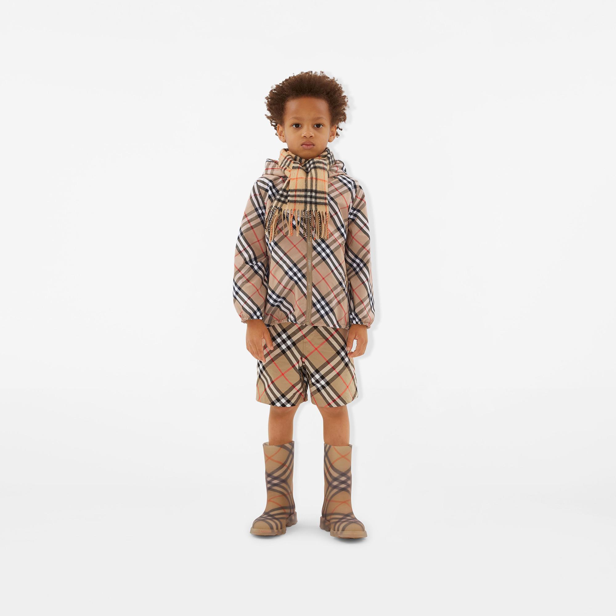 Burberry Check Kaşmir Çocuk Bej Atkı