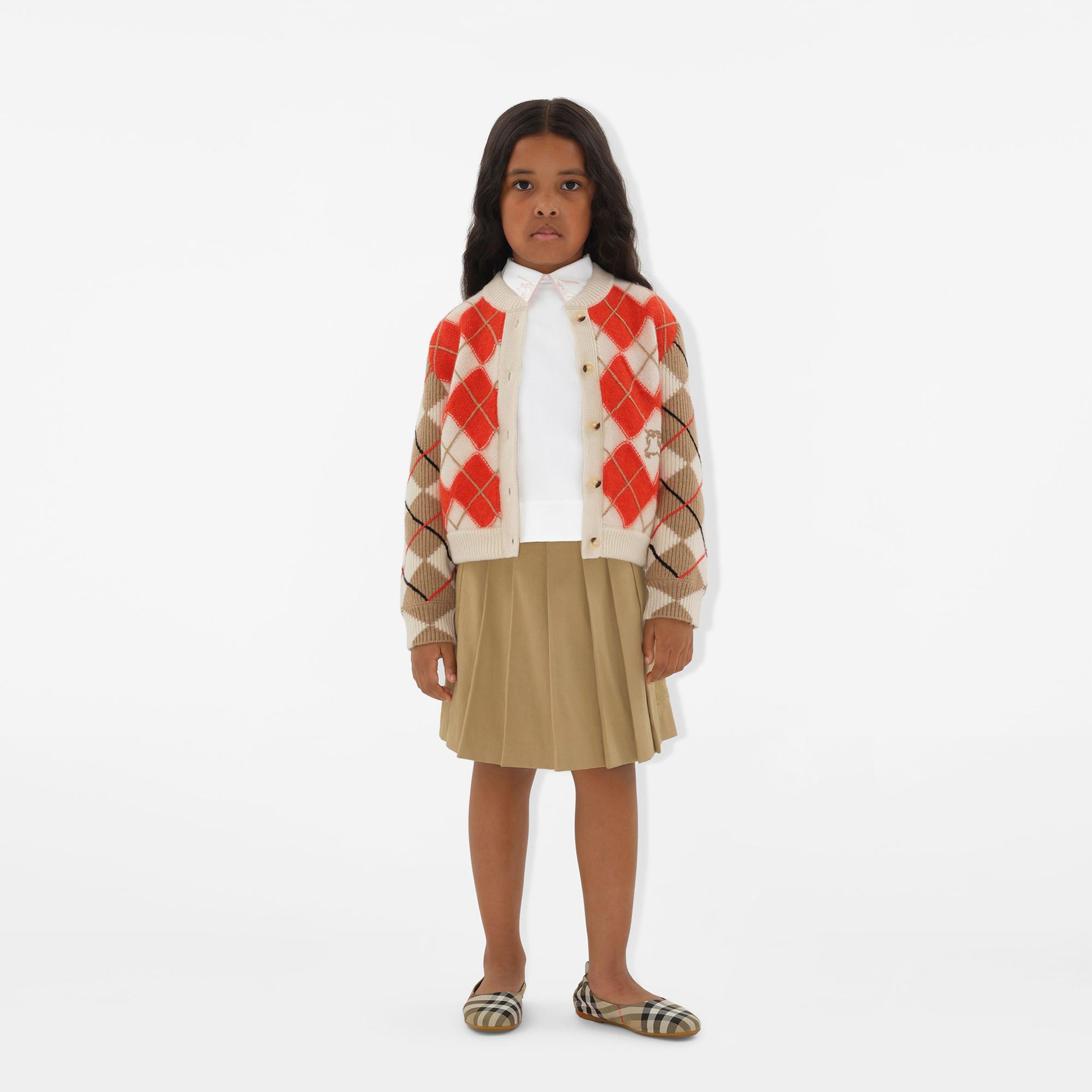 Burberry Ada Pleated Cotton Blend Çocuk Bej Etek