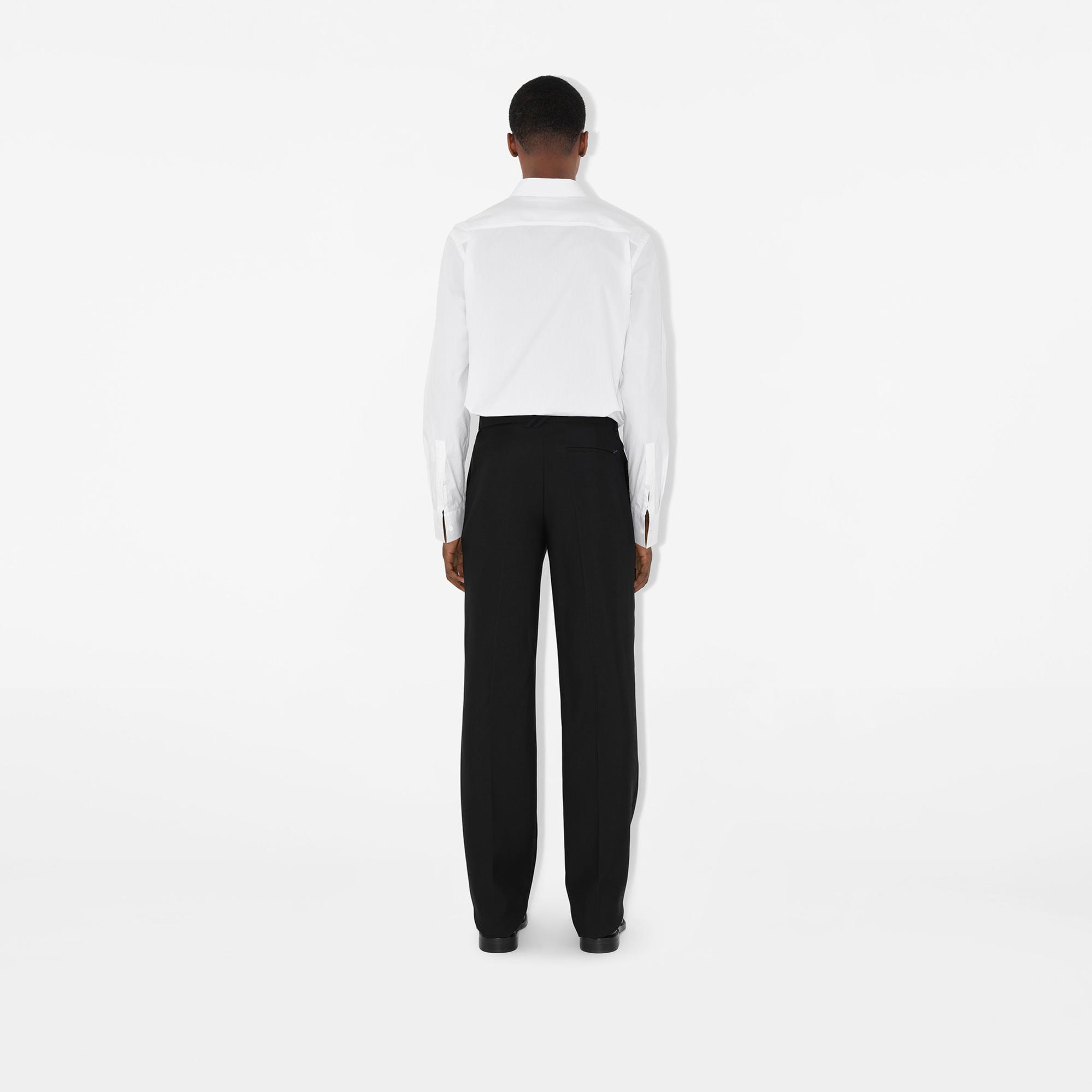 Burberry Stretch Pamuklu Erkek Beyaz Gömlek