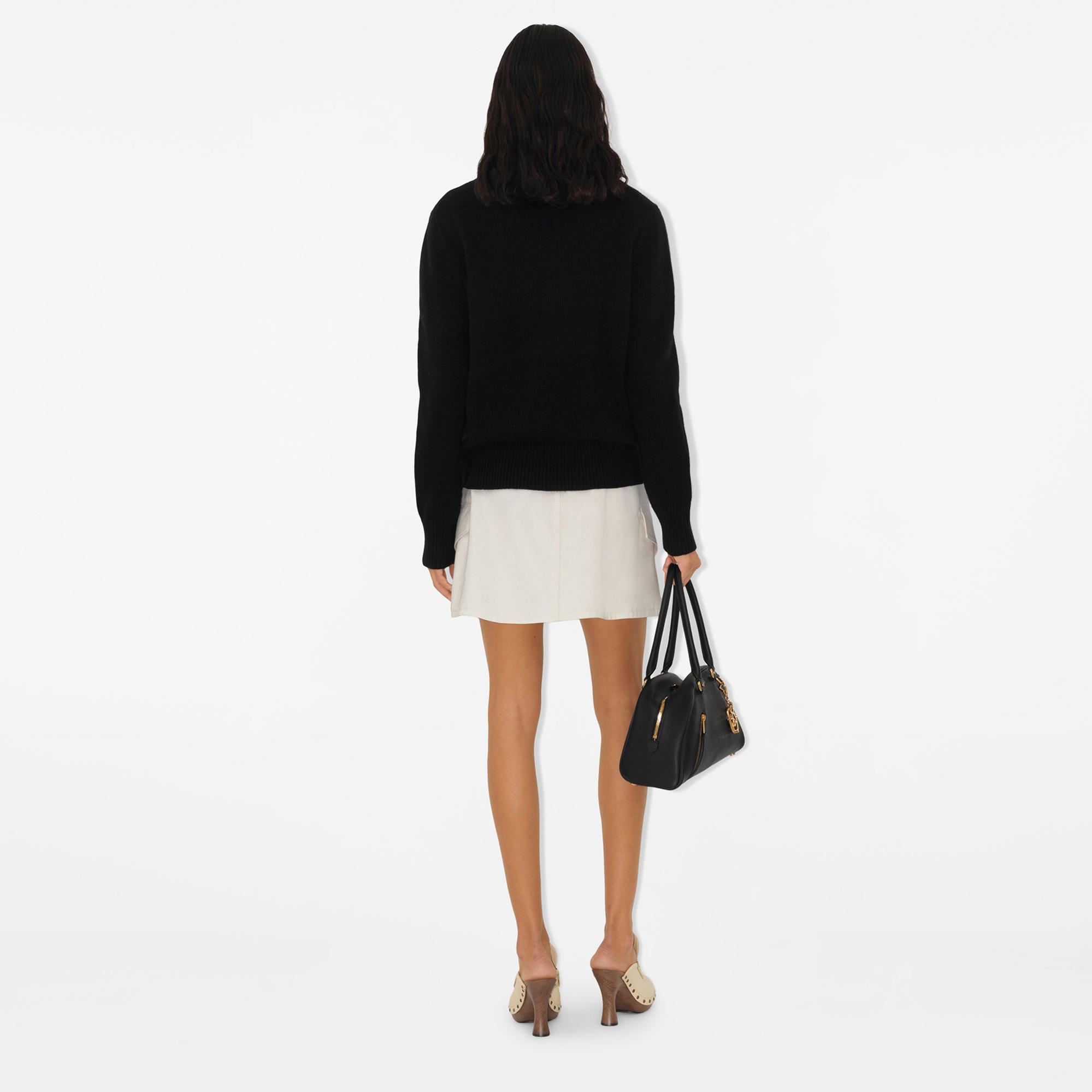 Burberry Pai Wool Cashmere Kadın Siyah Kazak