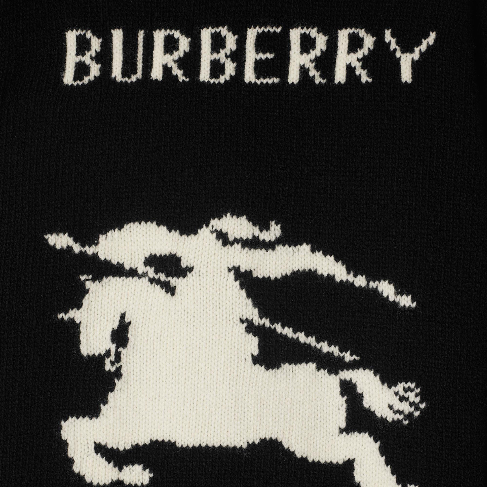 Burberry Pai Wool Cashmere Kadın Siyah Kazak