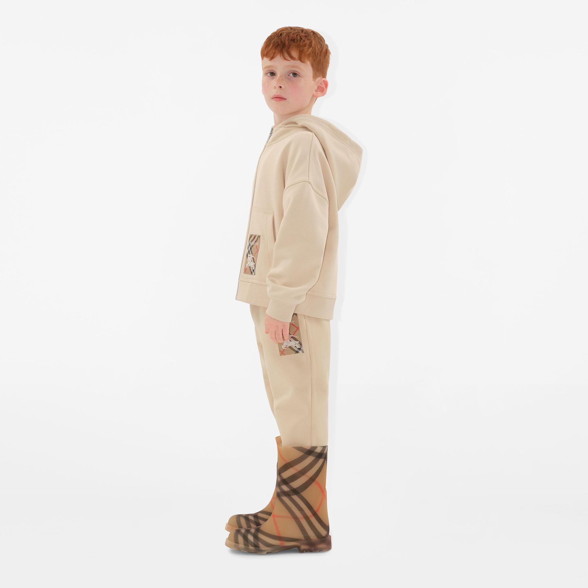 Burberry Jackson Label Cotton Jogging Çocuk Krem Eşofman Altı