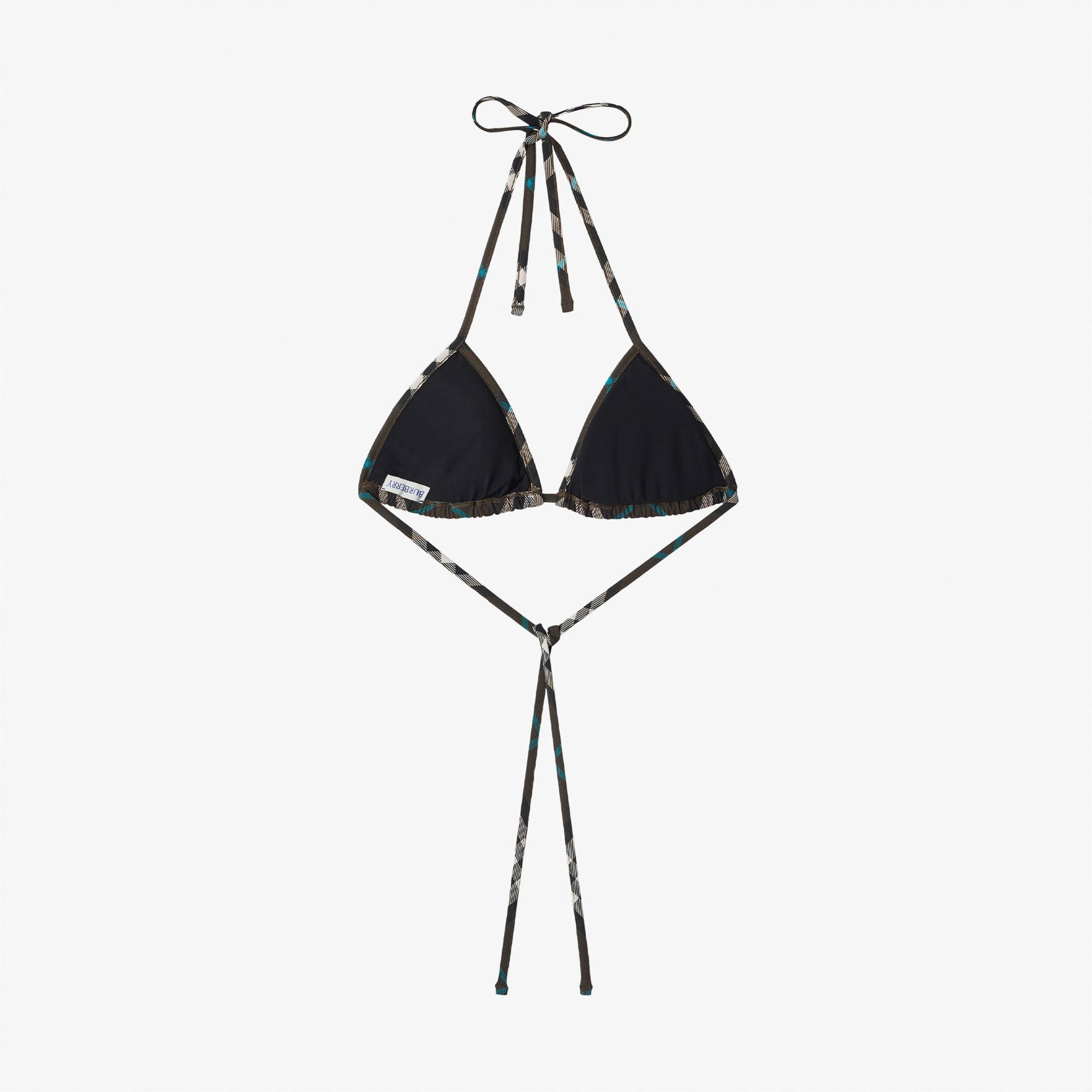 Burberry Check Kadın Siyah Bikini Üstü