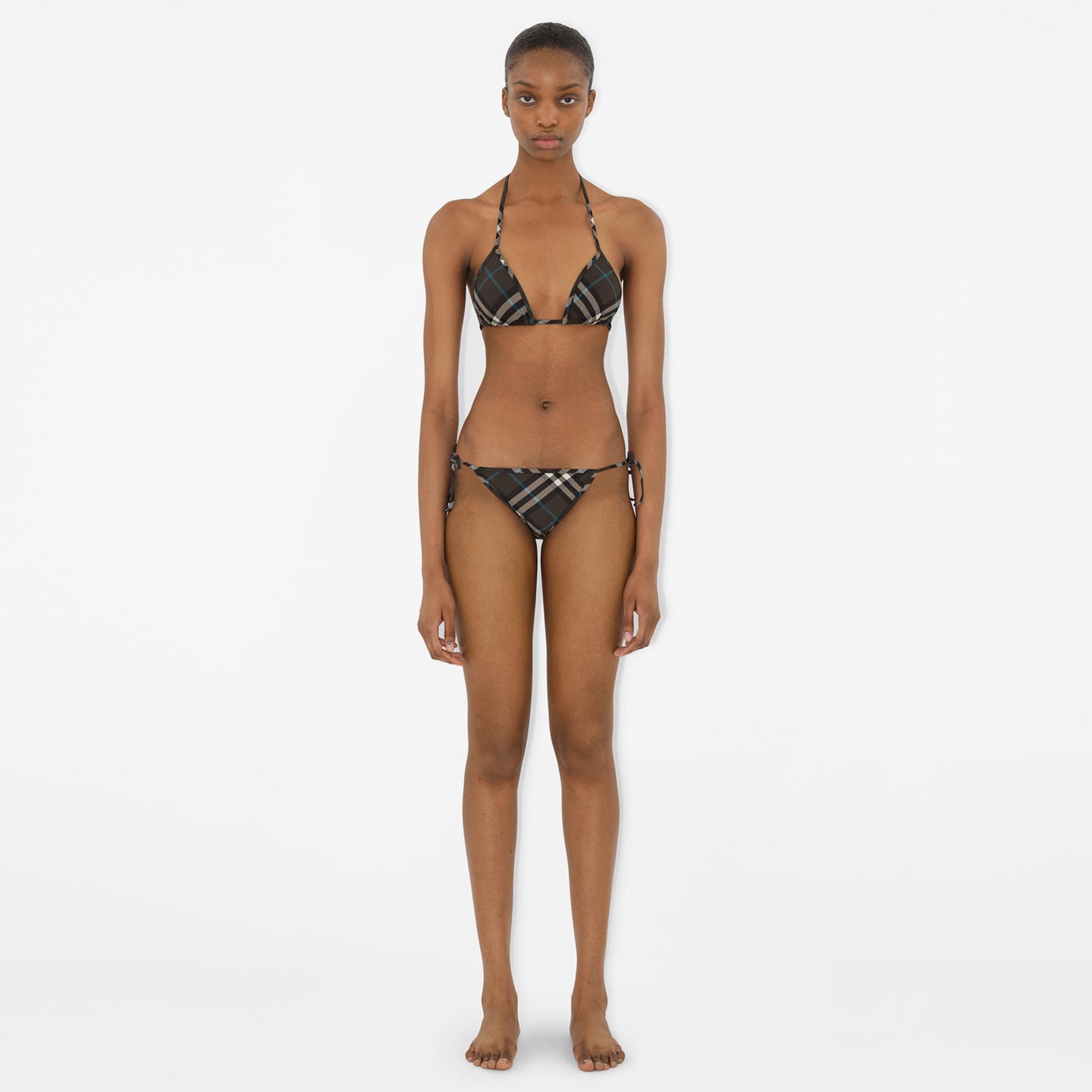 Burberry Check Kadın Siyah Bikini Üstü