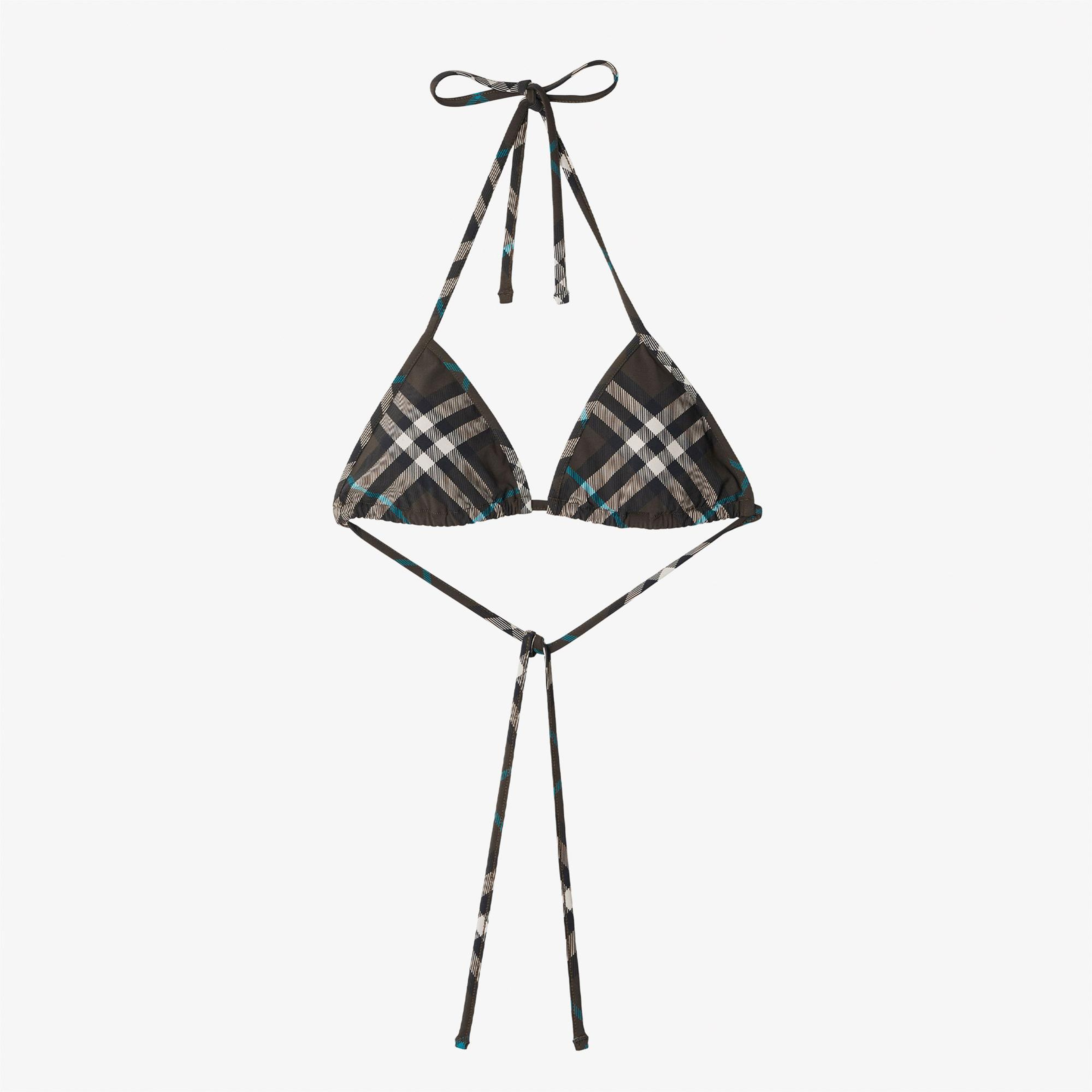 Burberry Check Kadın Siyah Bikini Üstü