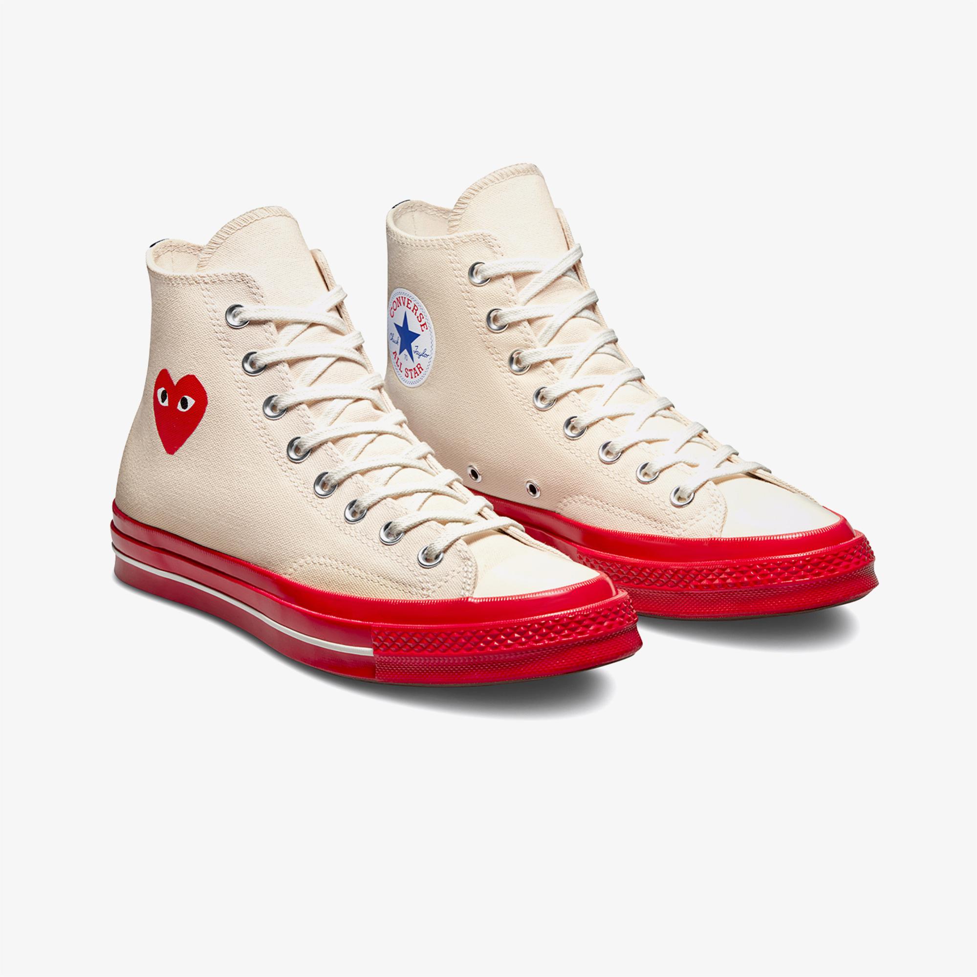 Converse X Comme Des Garçons Play Chuck 70 Unisex Krem Sneaker