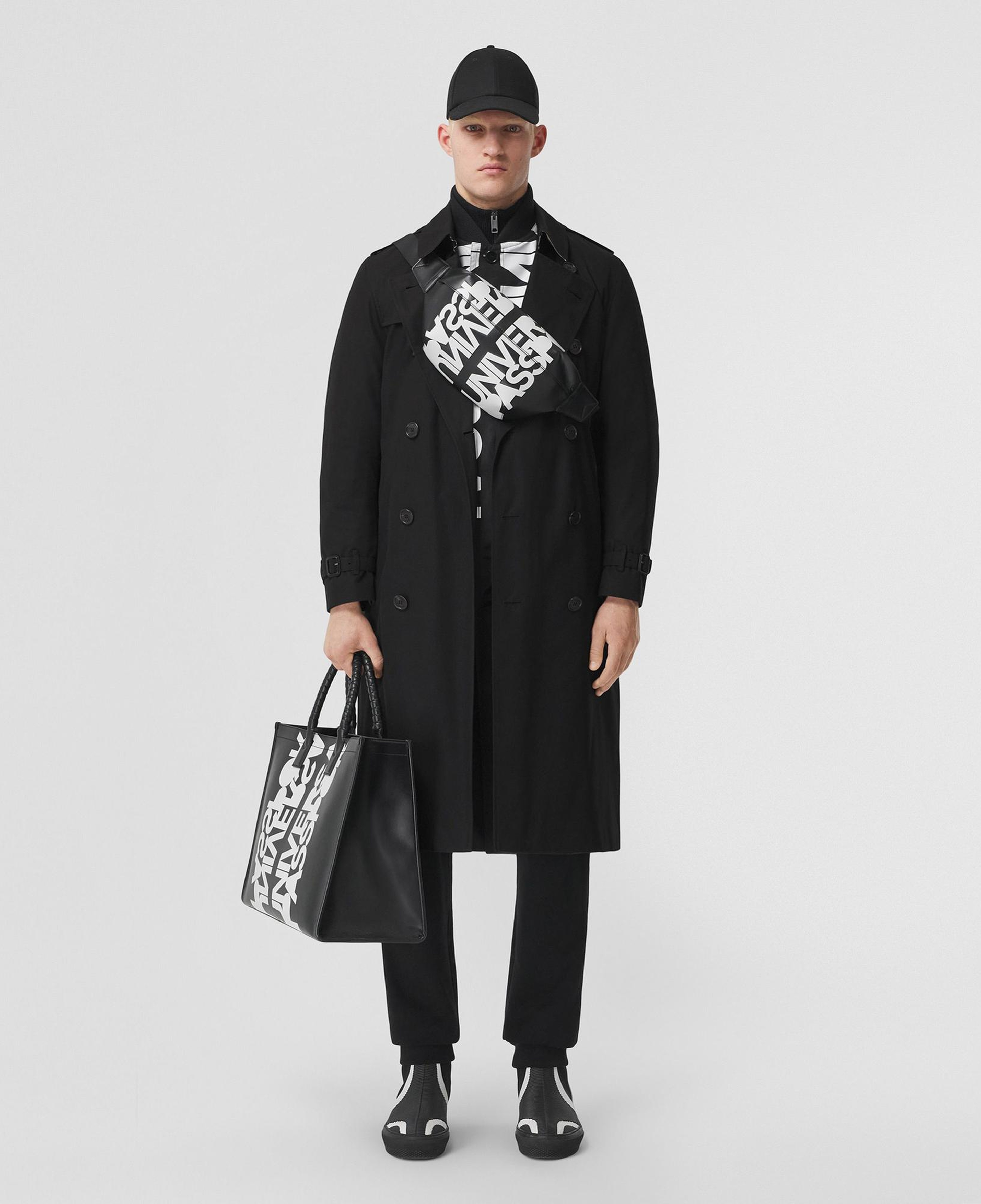 Burberry The Long Kensington Heritage Erkek Siyah Trençkot