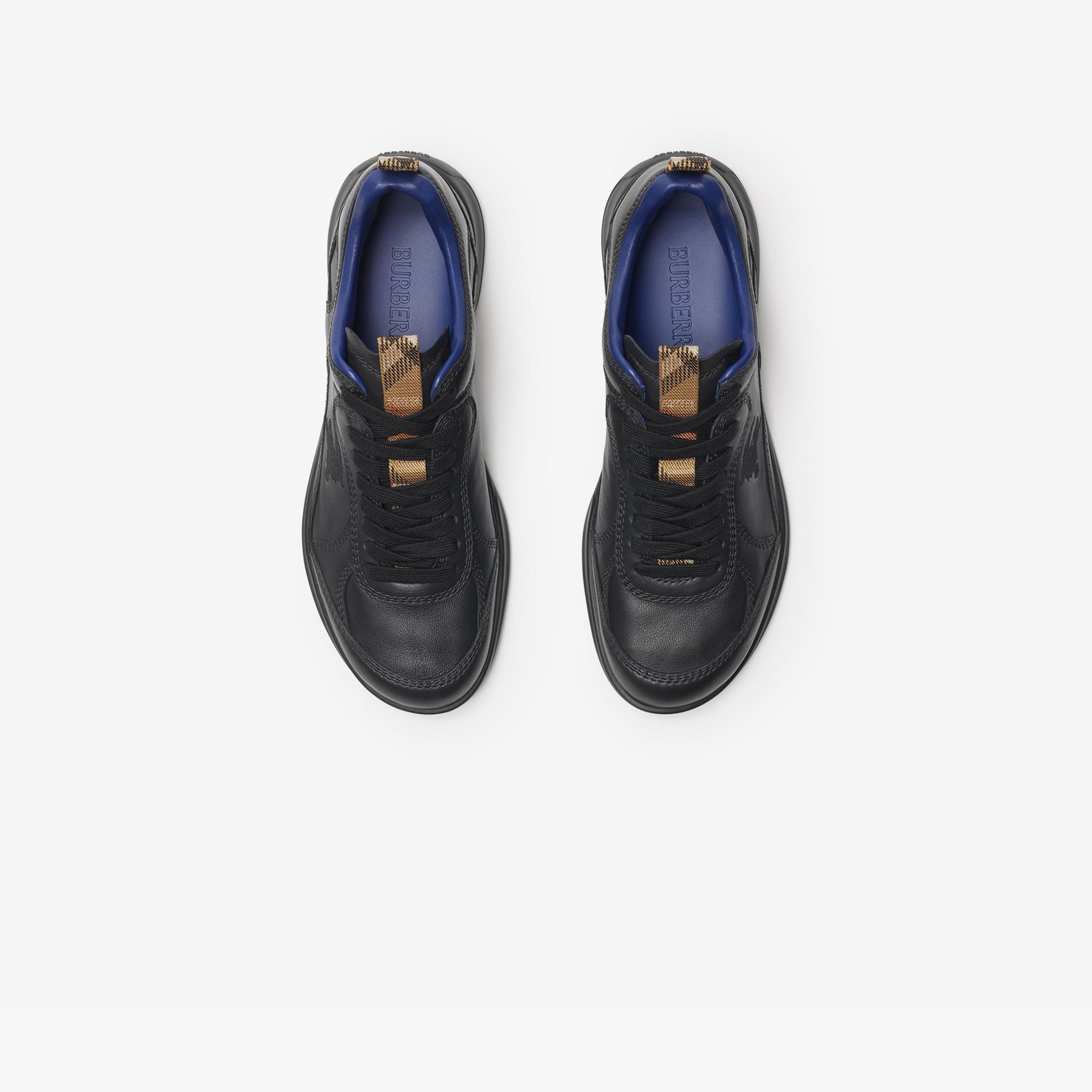 Burberry Matrix Leather Matrix Erkek Siyah Sneaker