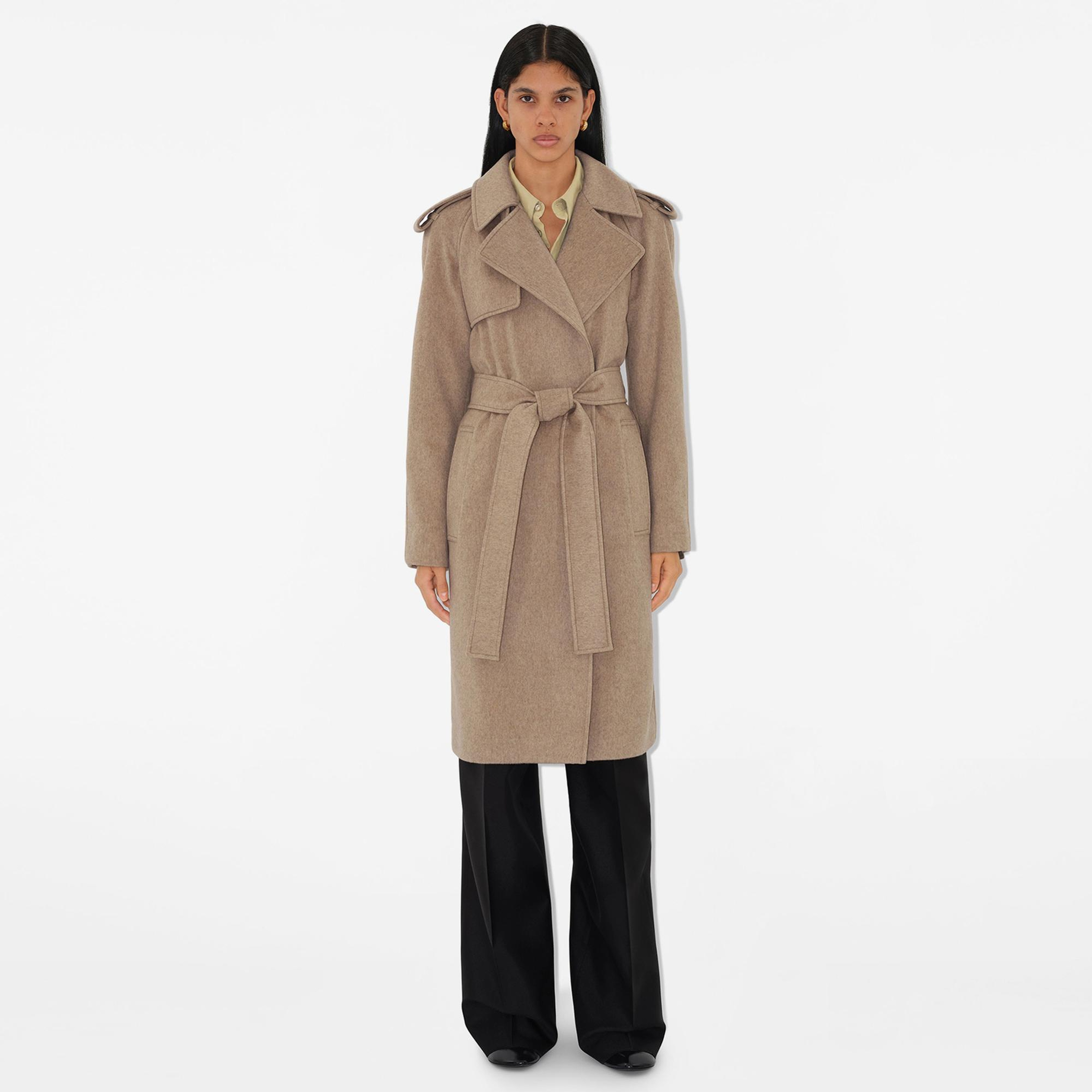 Burberry Kaşmir Wrap Kadın Bej Mont