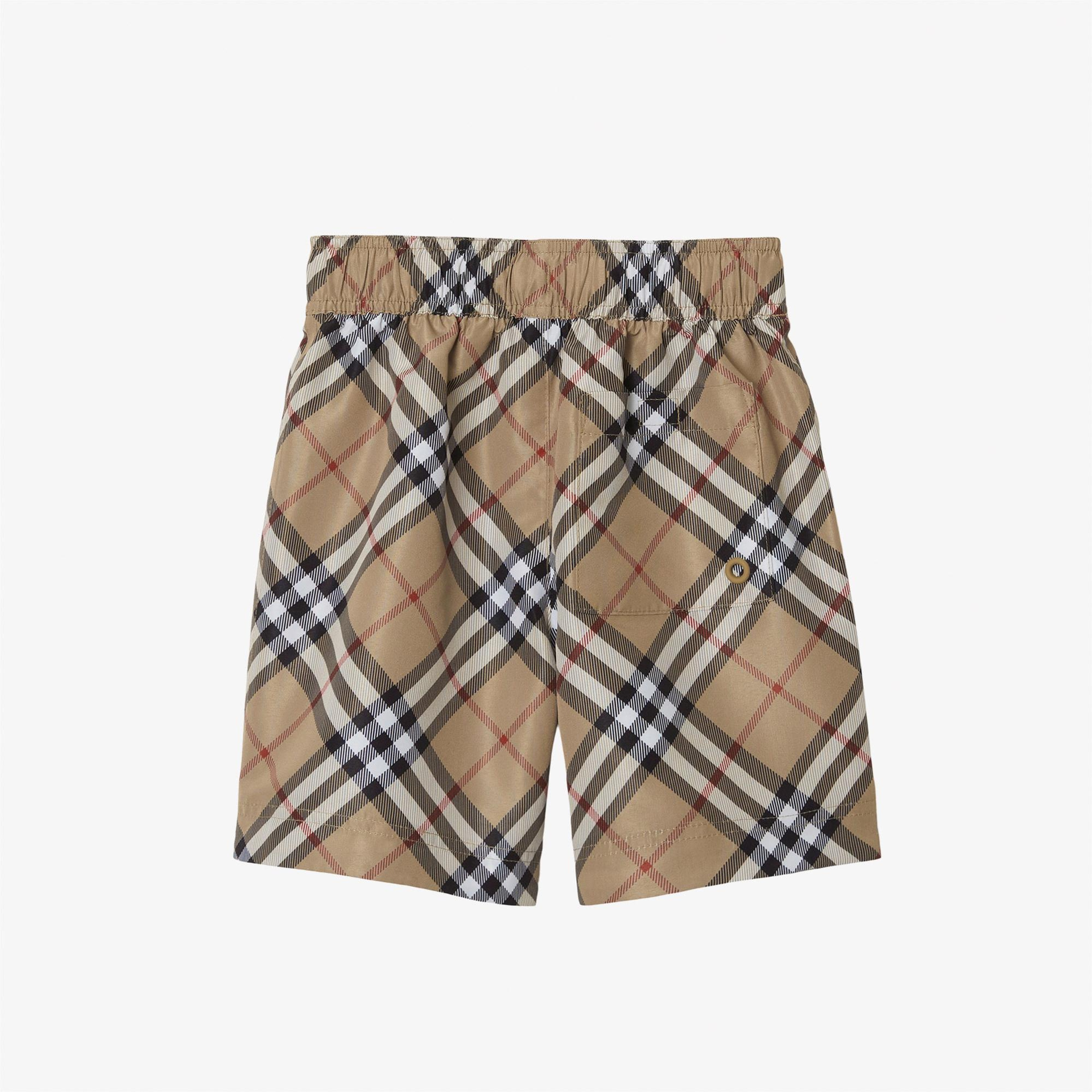 Burberry Check Çocuk Bej Deniz Şortu