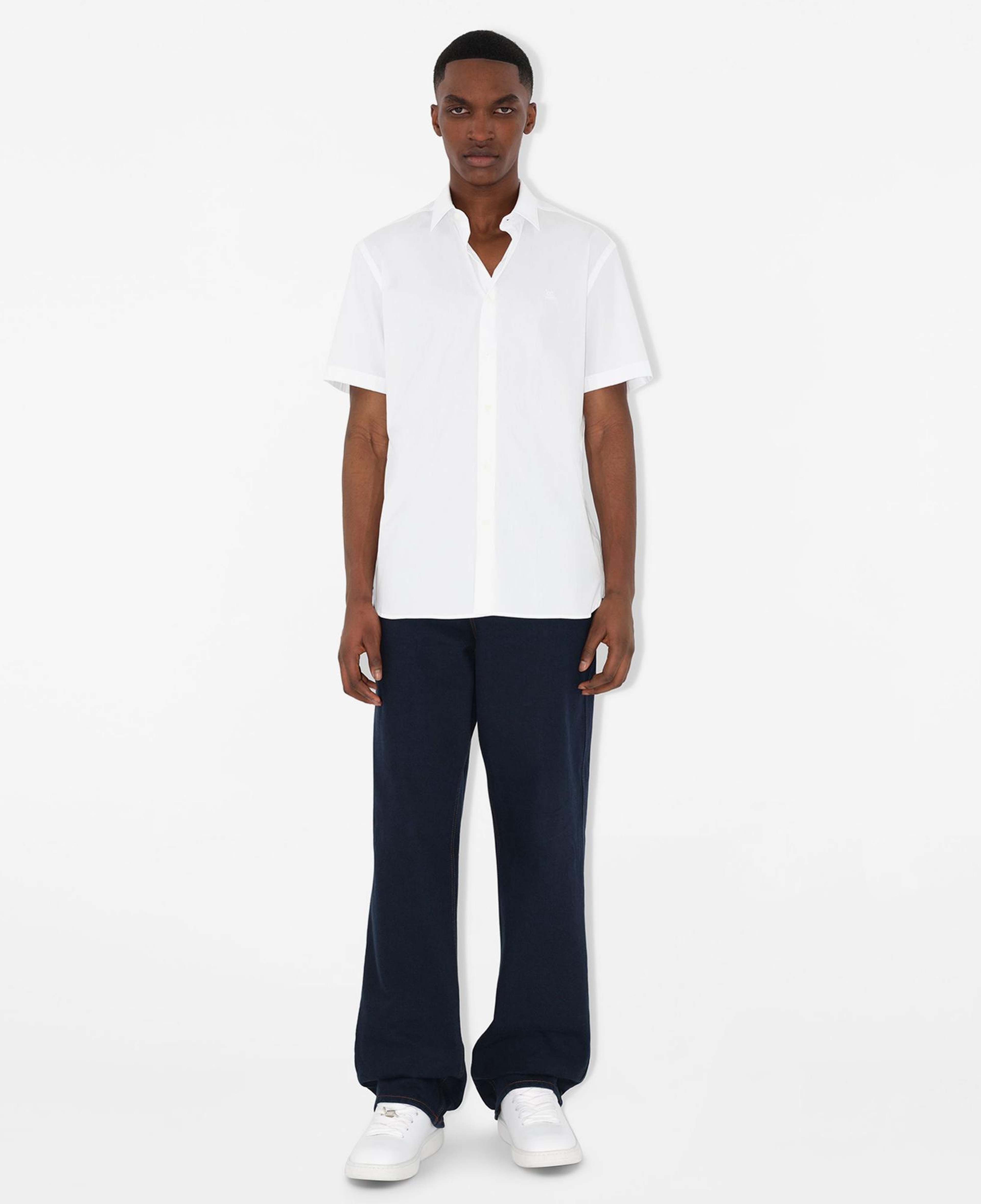 Burberry Stretch Pamuklu Erkek Beyaz Gömlek