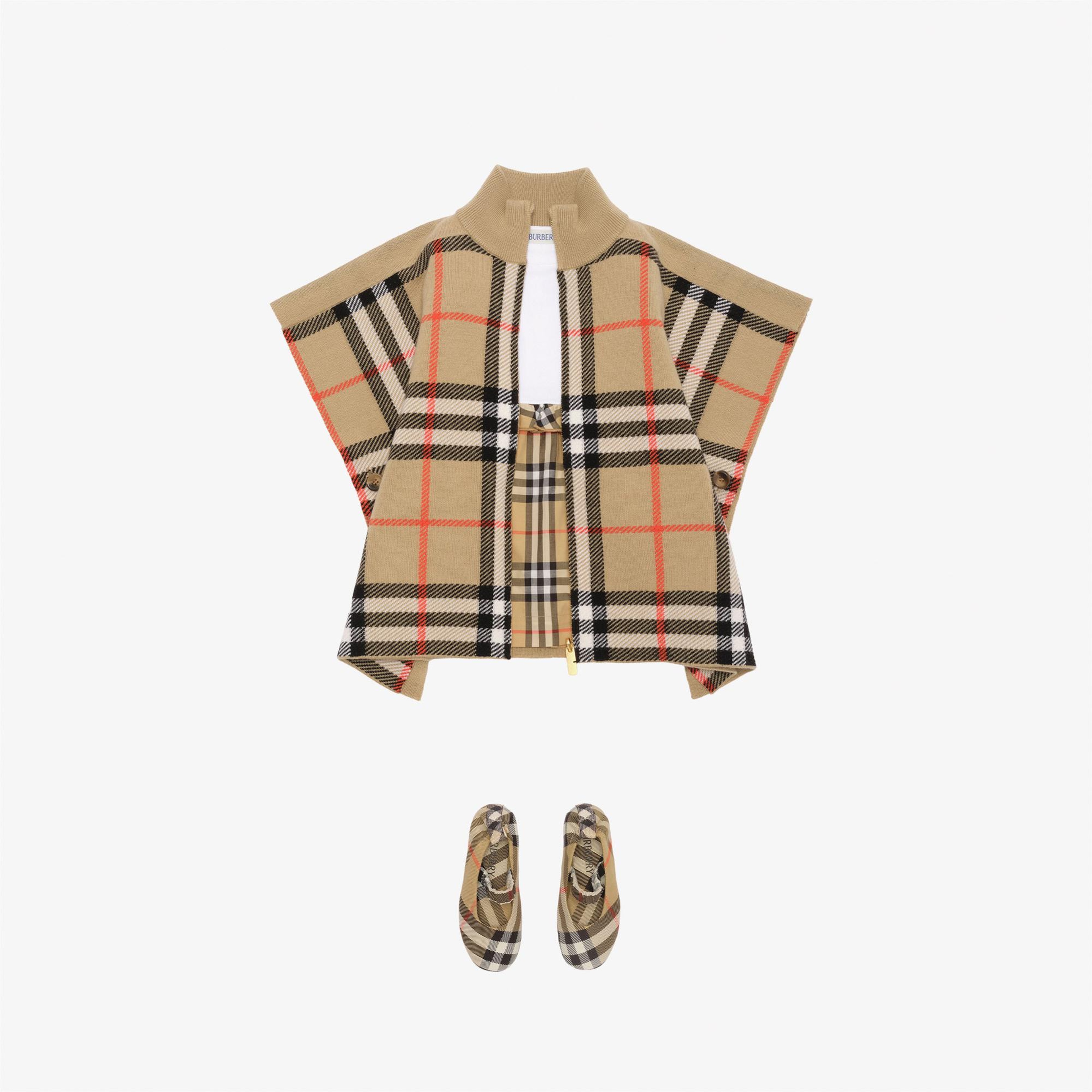 Burberry Isobel Check Çocuk Bej Ceket