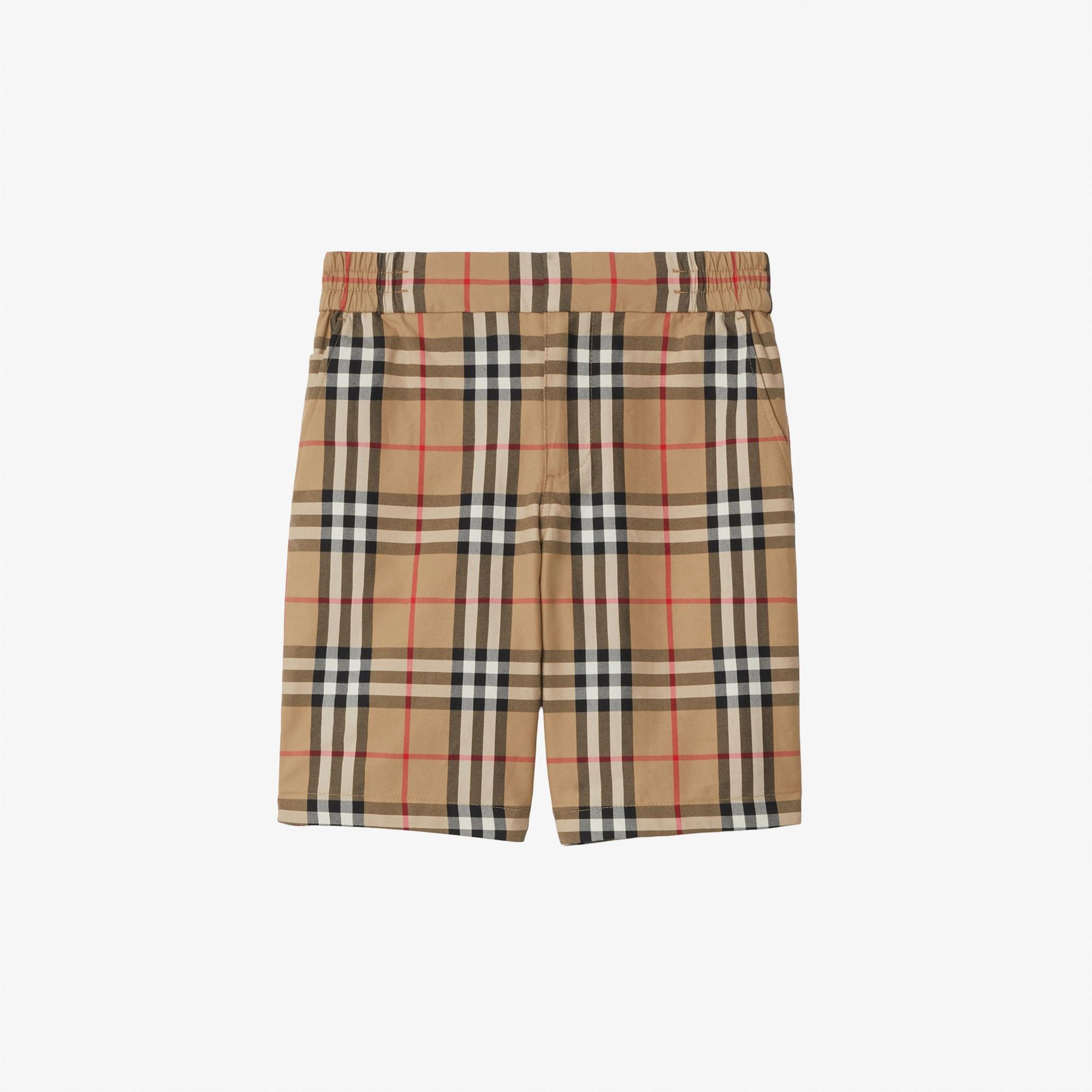 Burberry Check Pamuk Çocuk Bej Şort