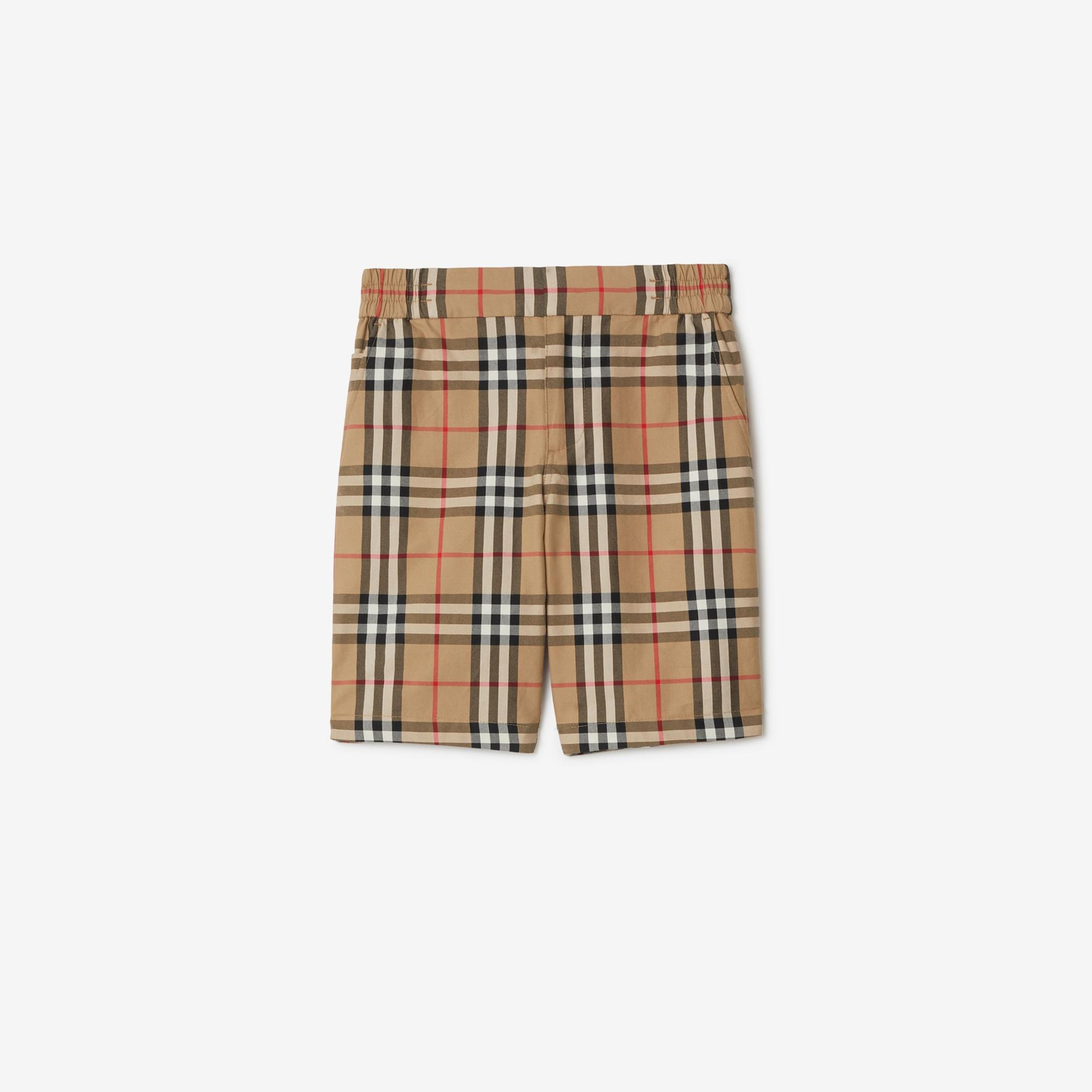 Burberry Check Pamuk Çocuk Bej Şort
