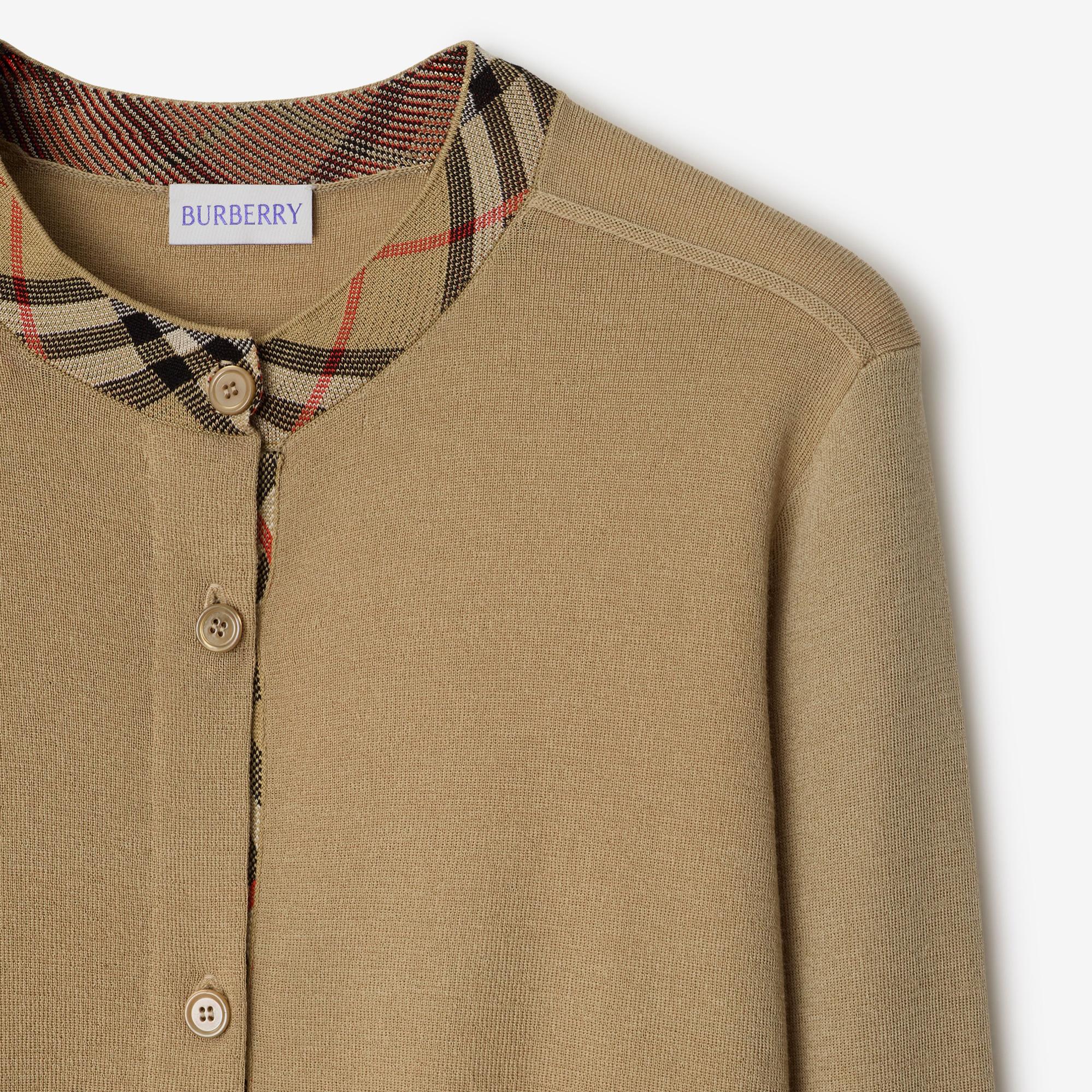 Burberry Wool Cardigan Kadın Bej Hırka