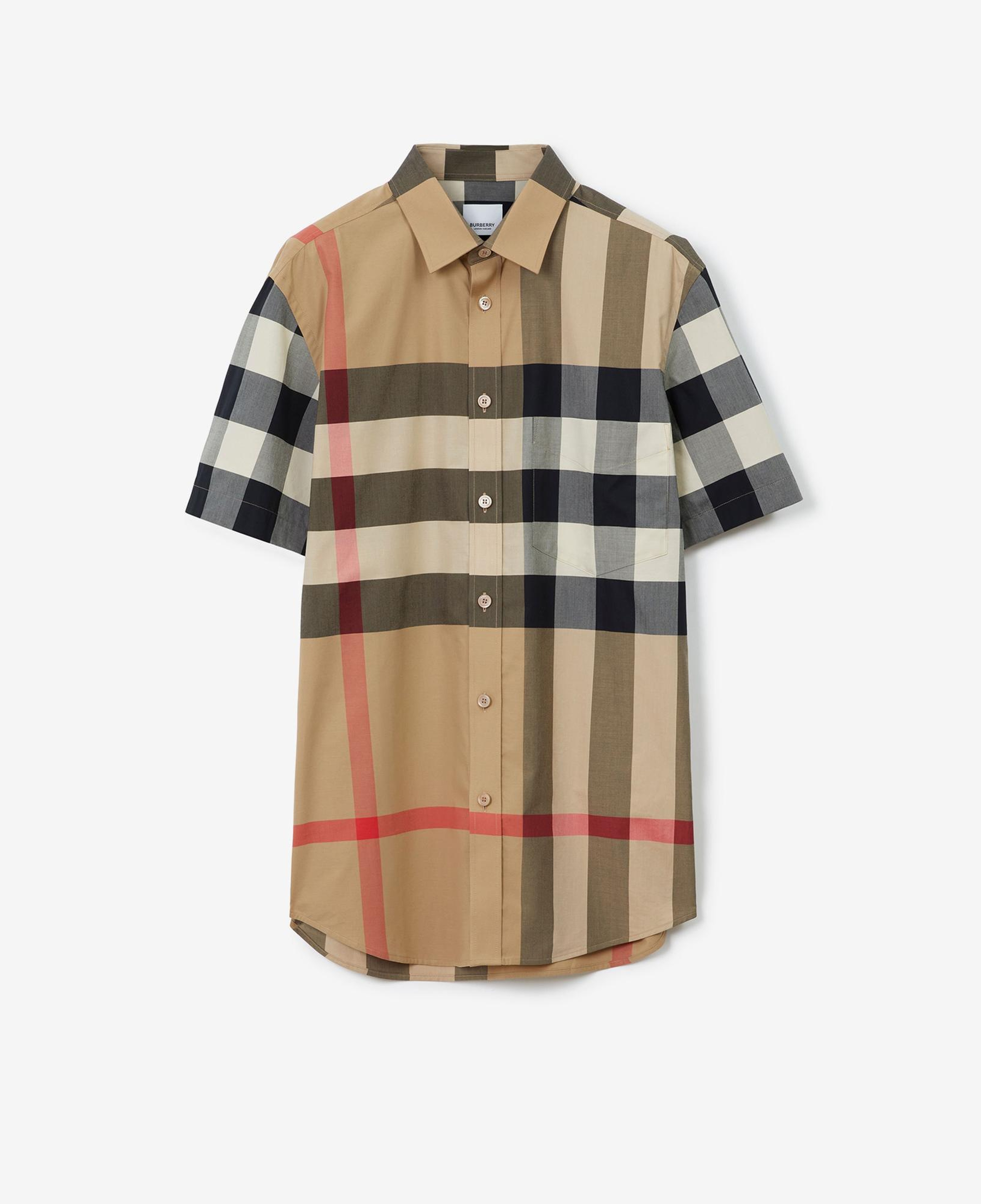 Burberry Somerton Stretch Cotton Poplin Erkek Bej Gömlek
