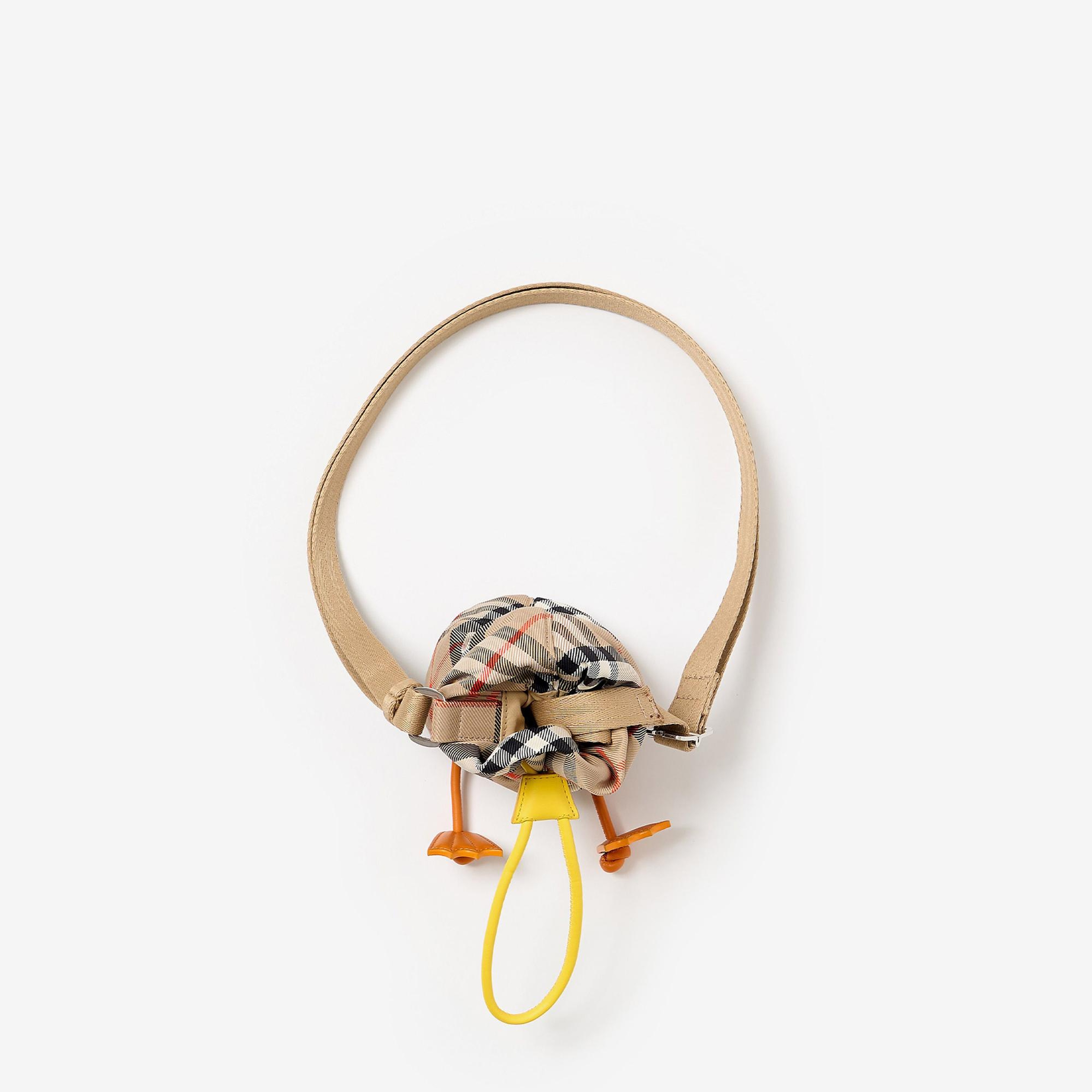 Burberry Duck Check Nylon Çocuk Bej Omuz Çantası