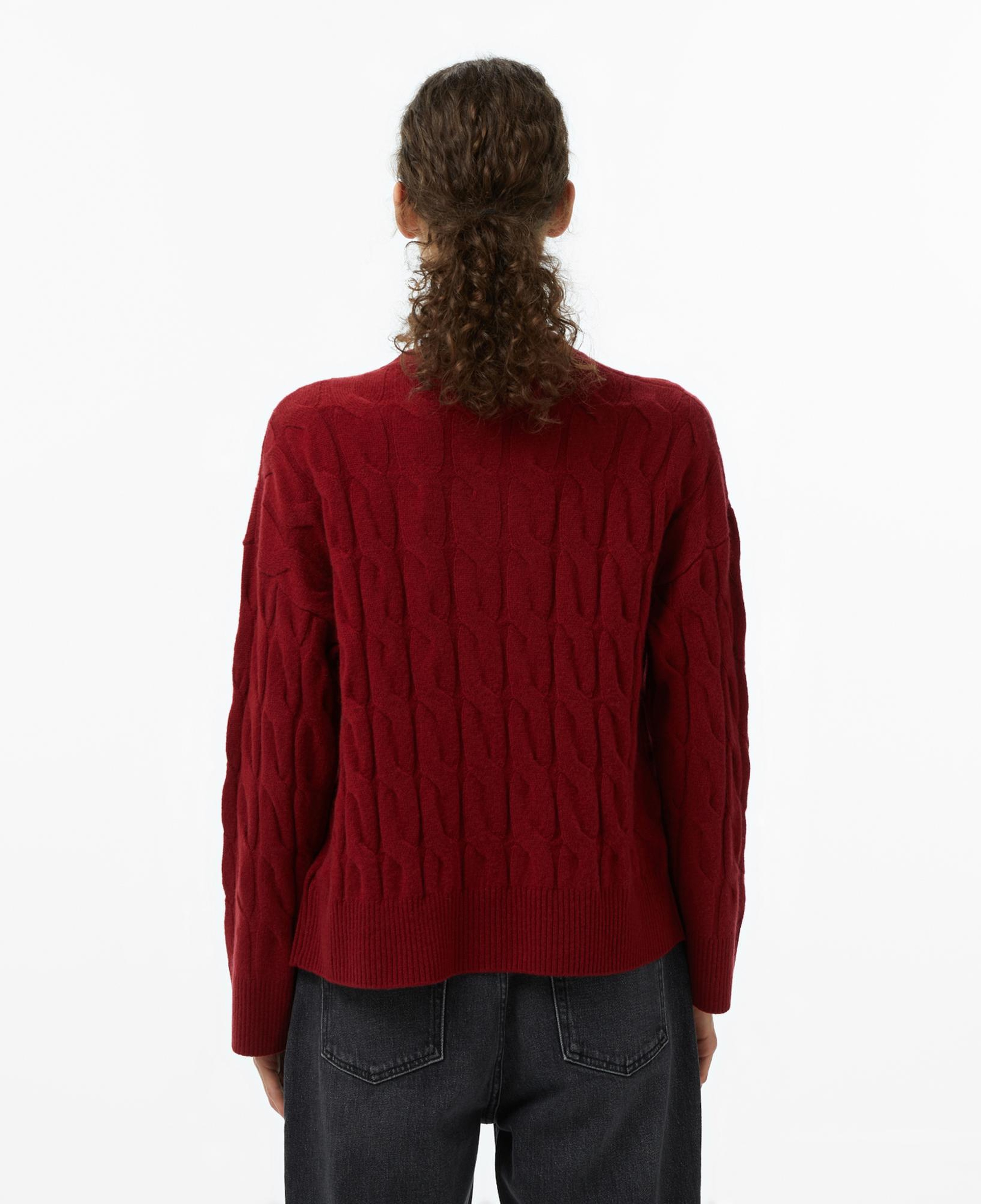 Tommy Hilfiger Mainline Soft Wool Cable Cardigan Kadın Kırmızı Hırka