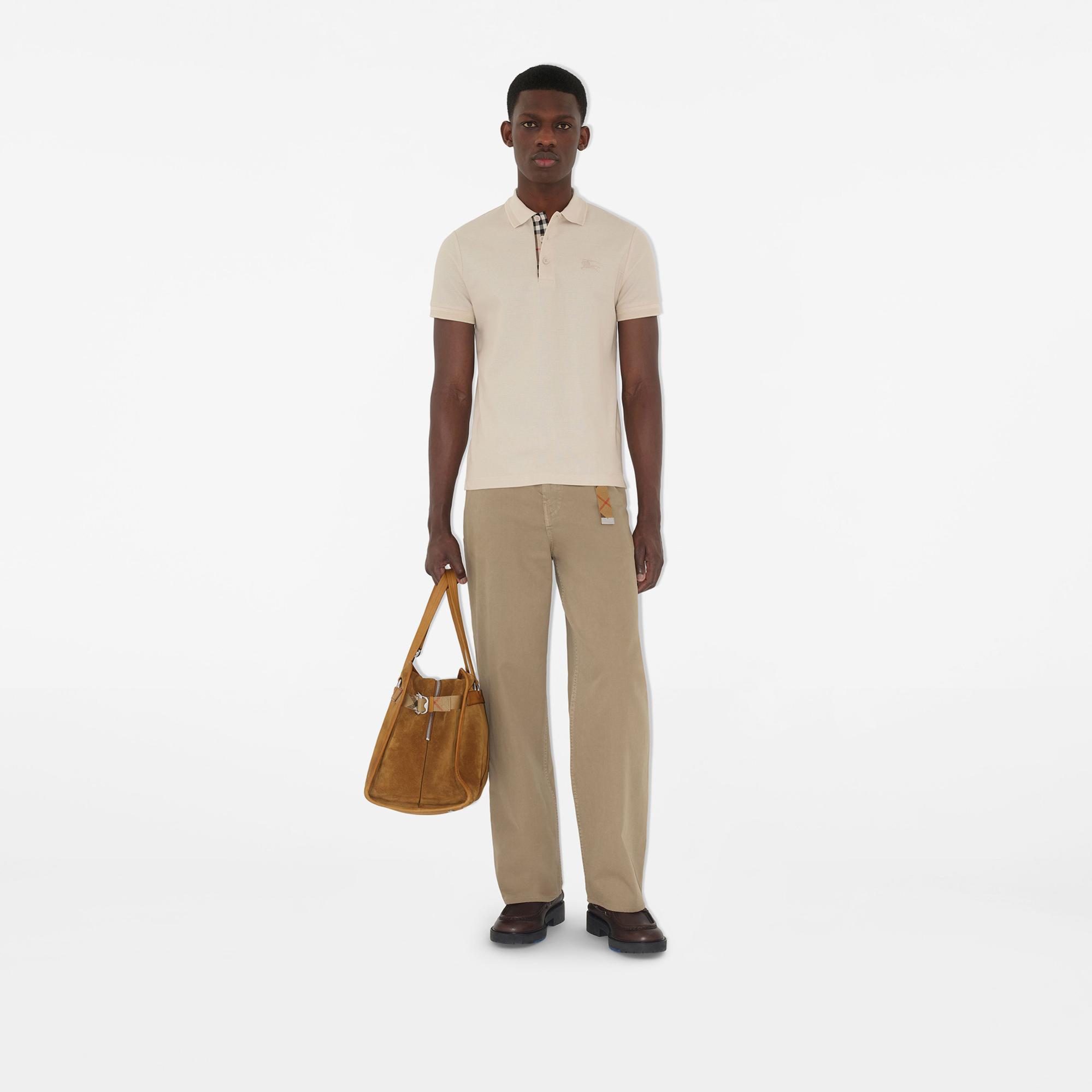 Burberry Eddie Cotton Erkek Krem Polo