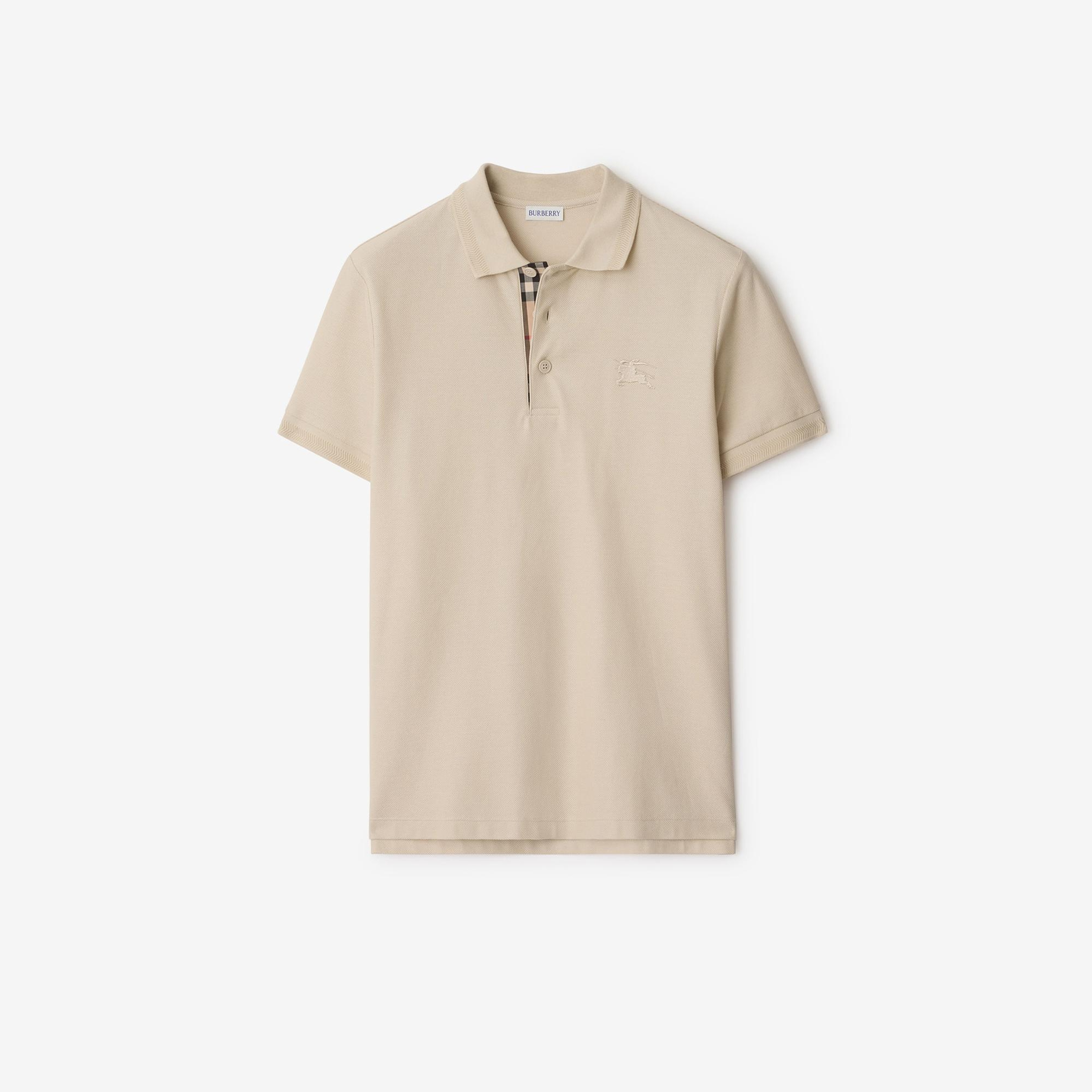 Burberry Eddie Cotton Erkek Krem Polo