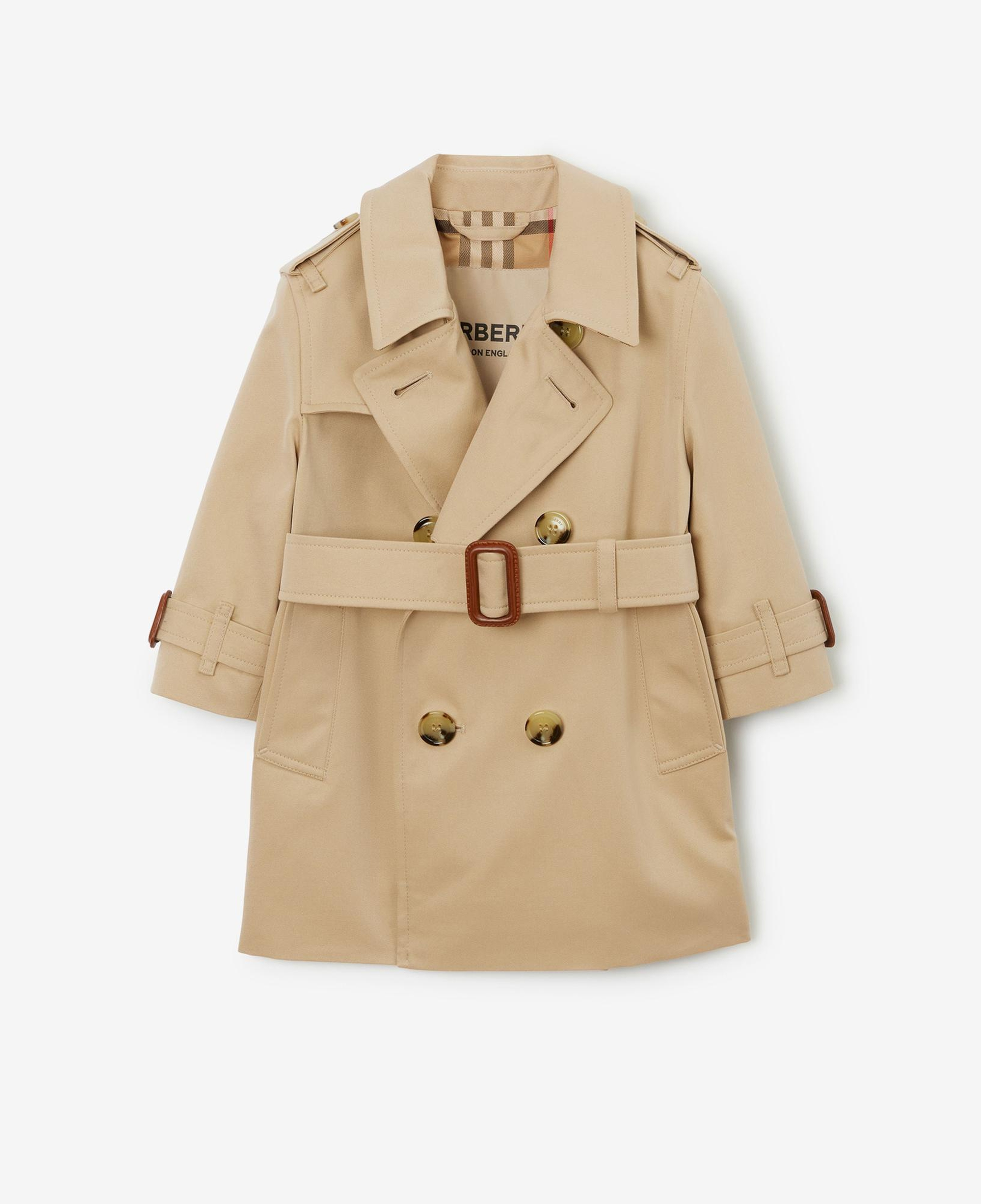 Burberry Gabardine Çocuk Bej Trençkot