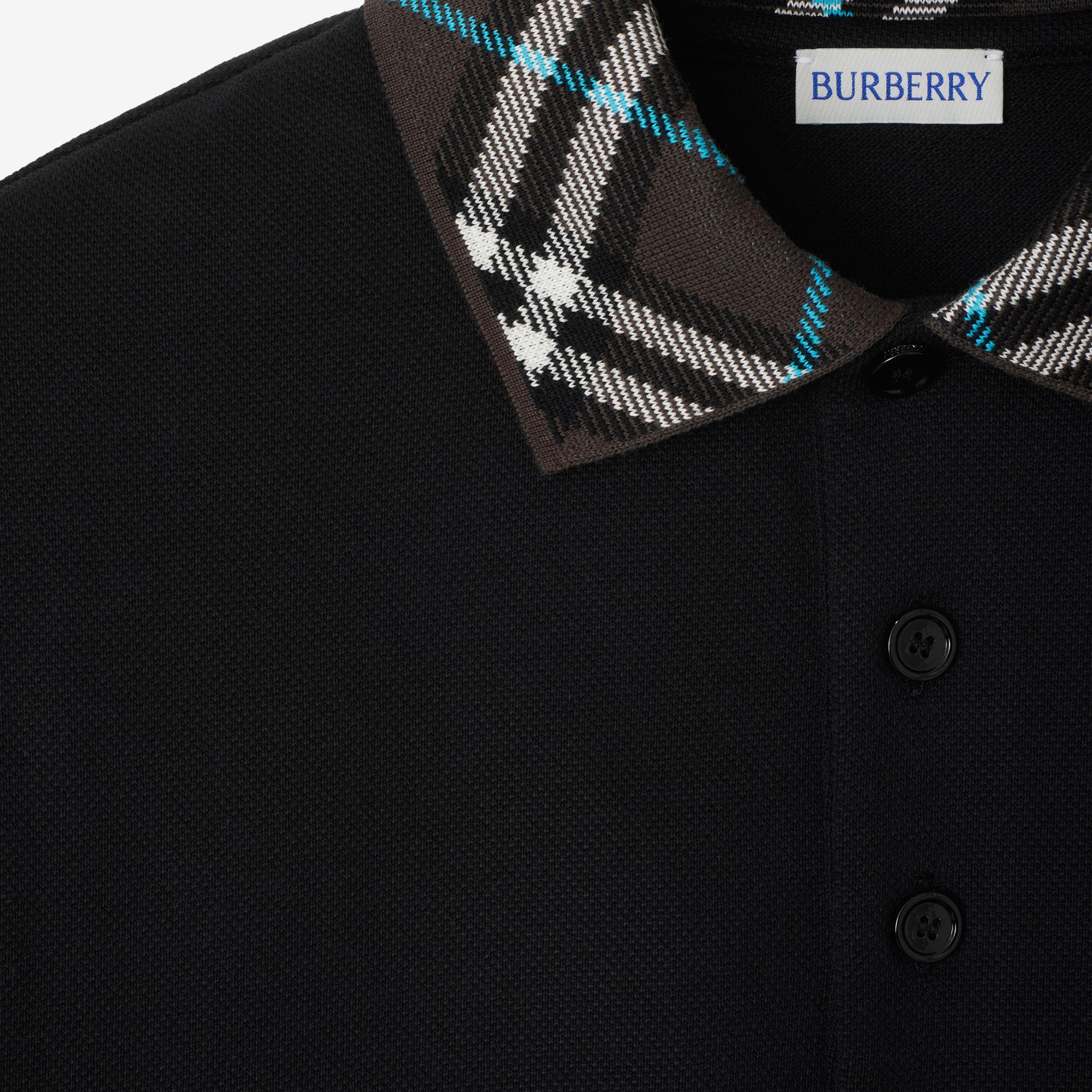 Burberry For Cotton Erkek Siyah Polo