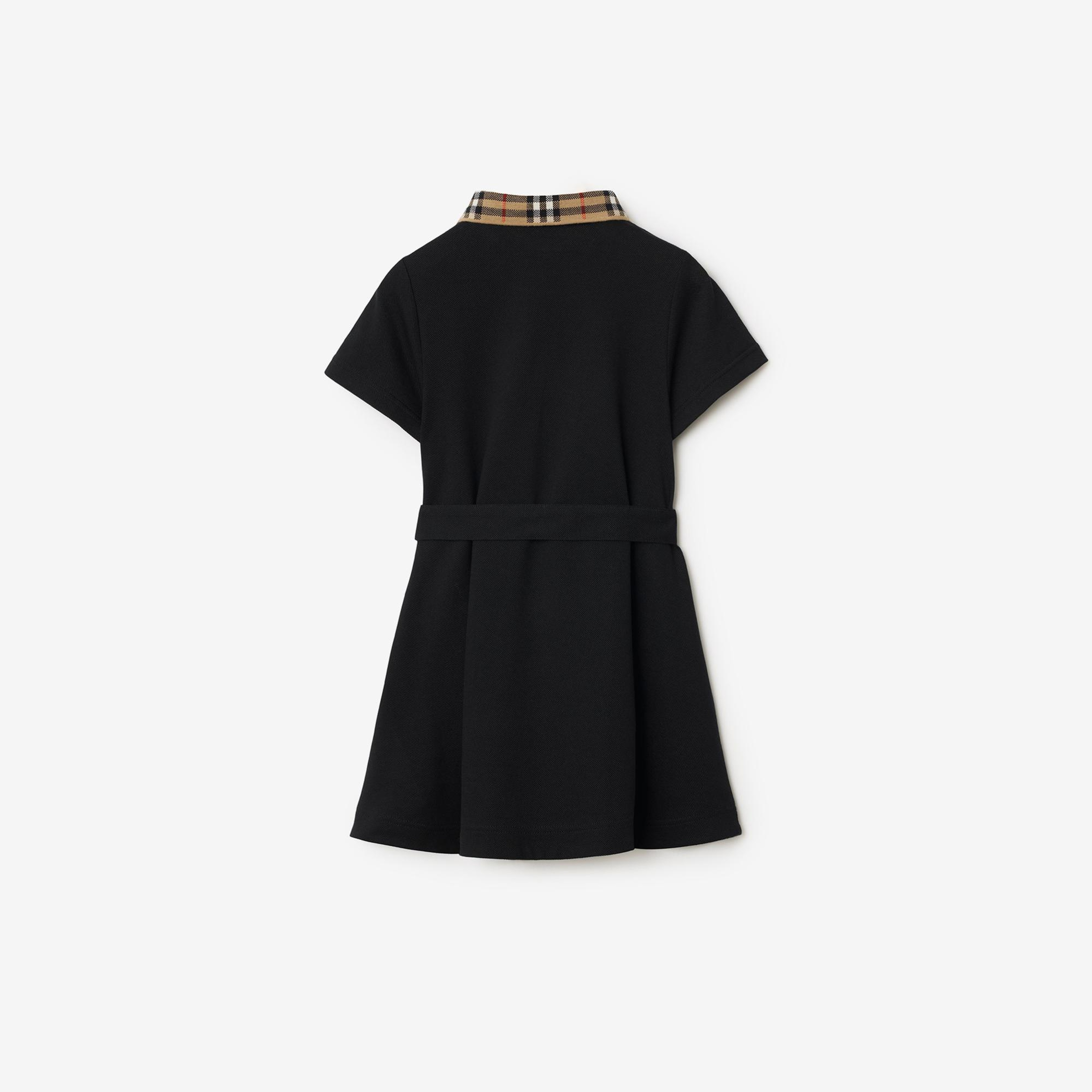 Burberry Astrid Collar Cotton Çocuk Siyah Elbise