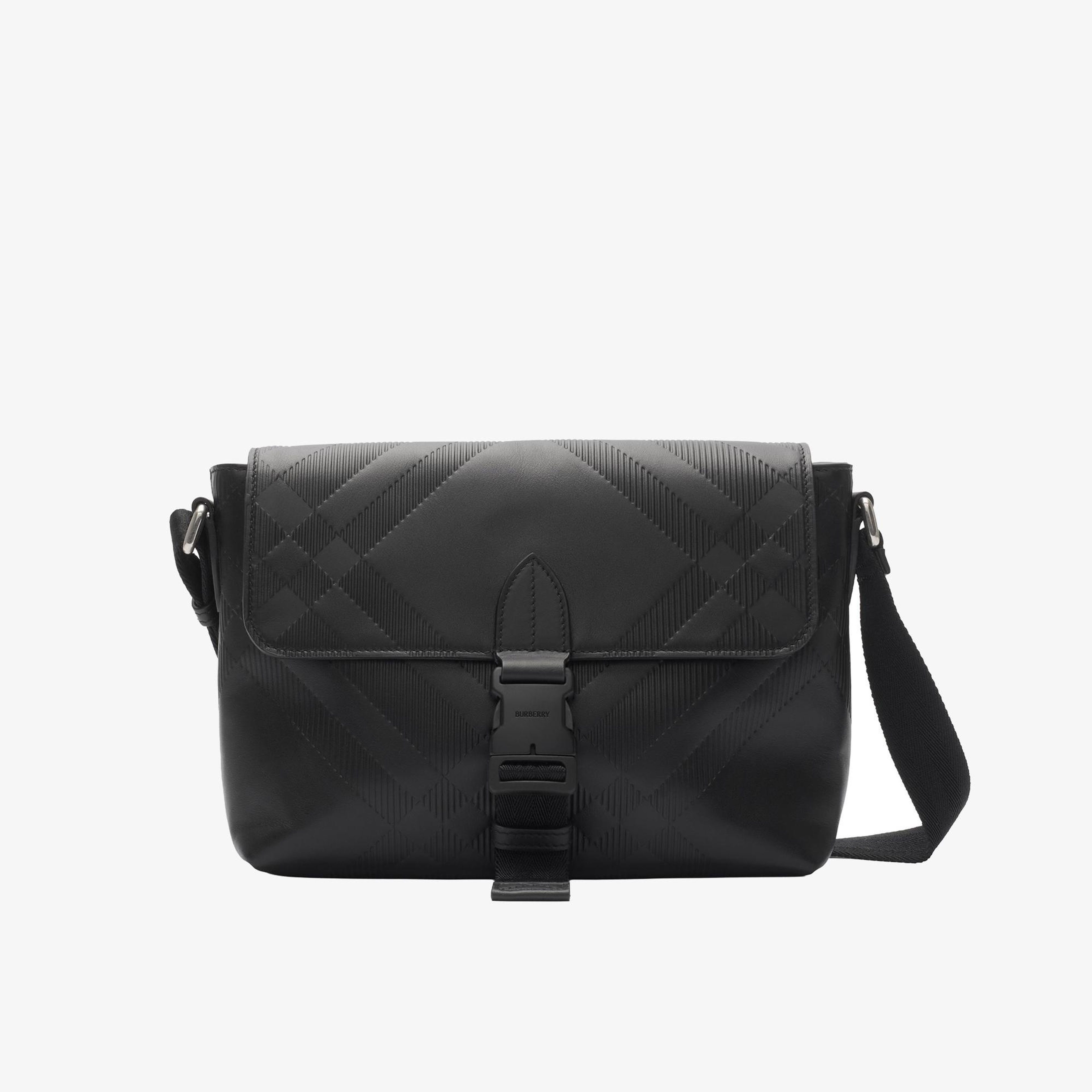 Burberry Buckle Messenger Erkek Siyah Çapraz Çanta
