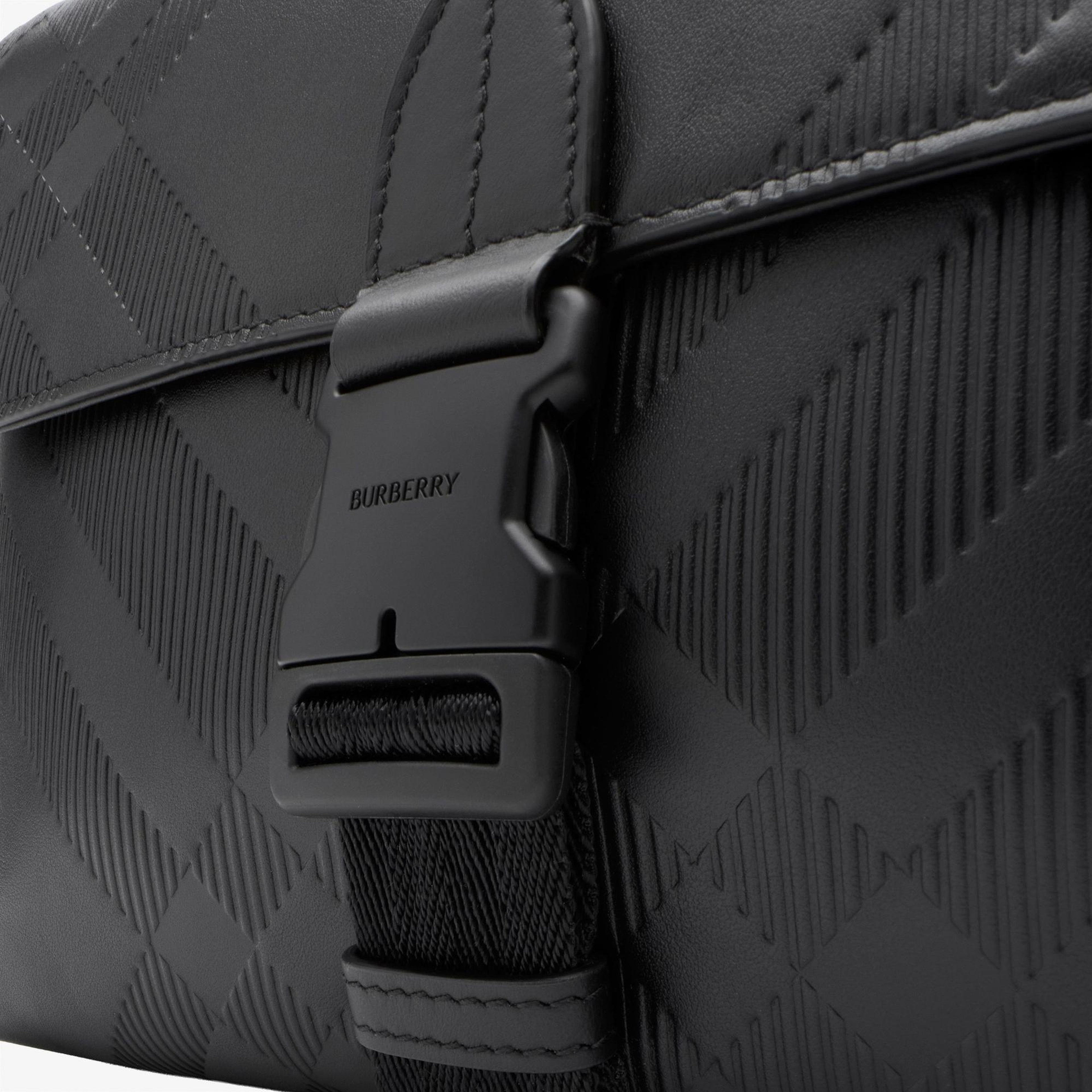 Burberry Buckle Messenger Erkek Siyah Çapraz Çanta