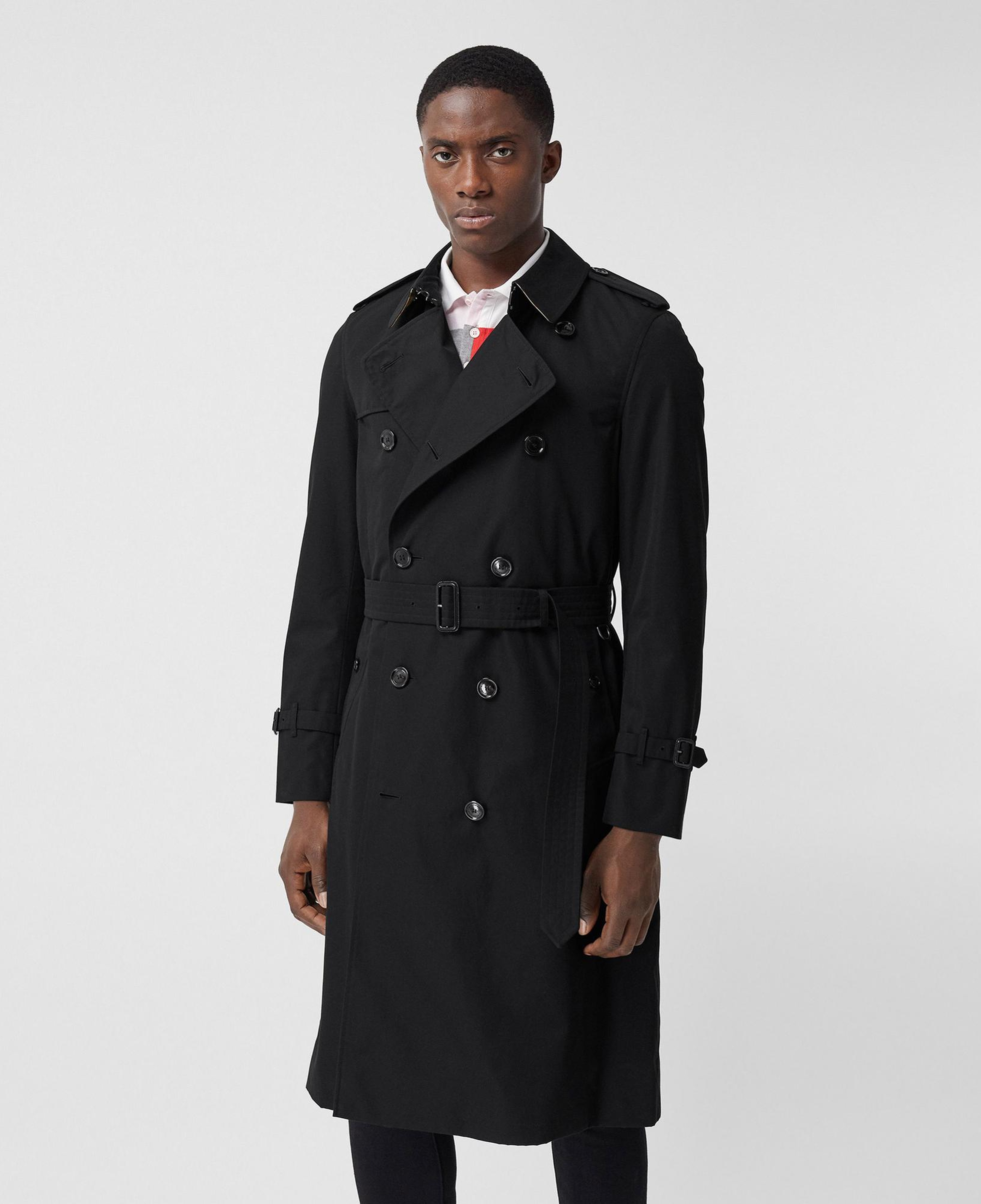 Burberry The Long Chelsea Heritage Erkek Siyah Trençkot