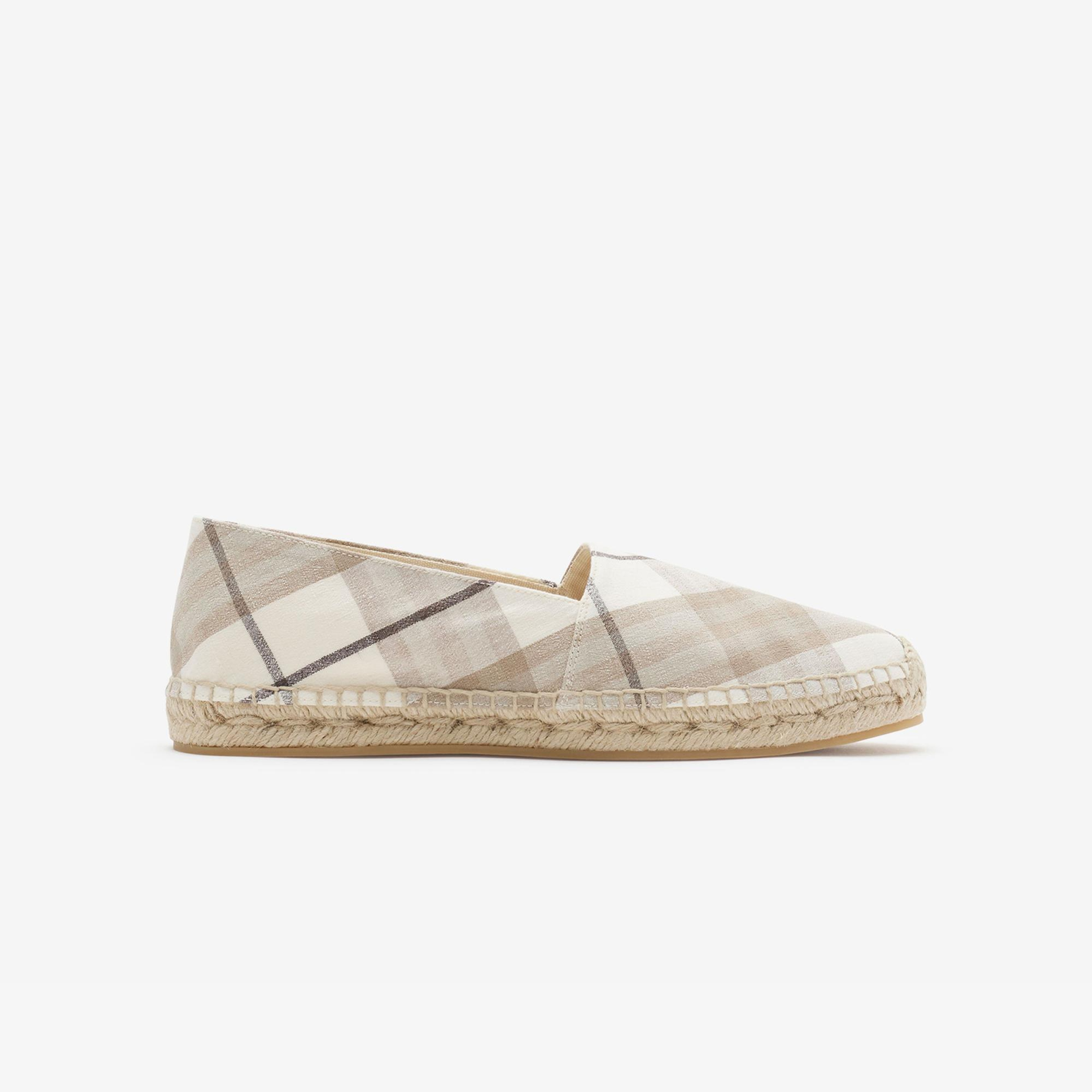 Burberry Mews Kadın Krem Espadril