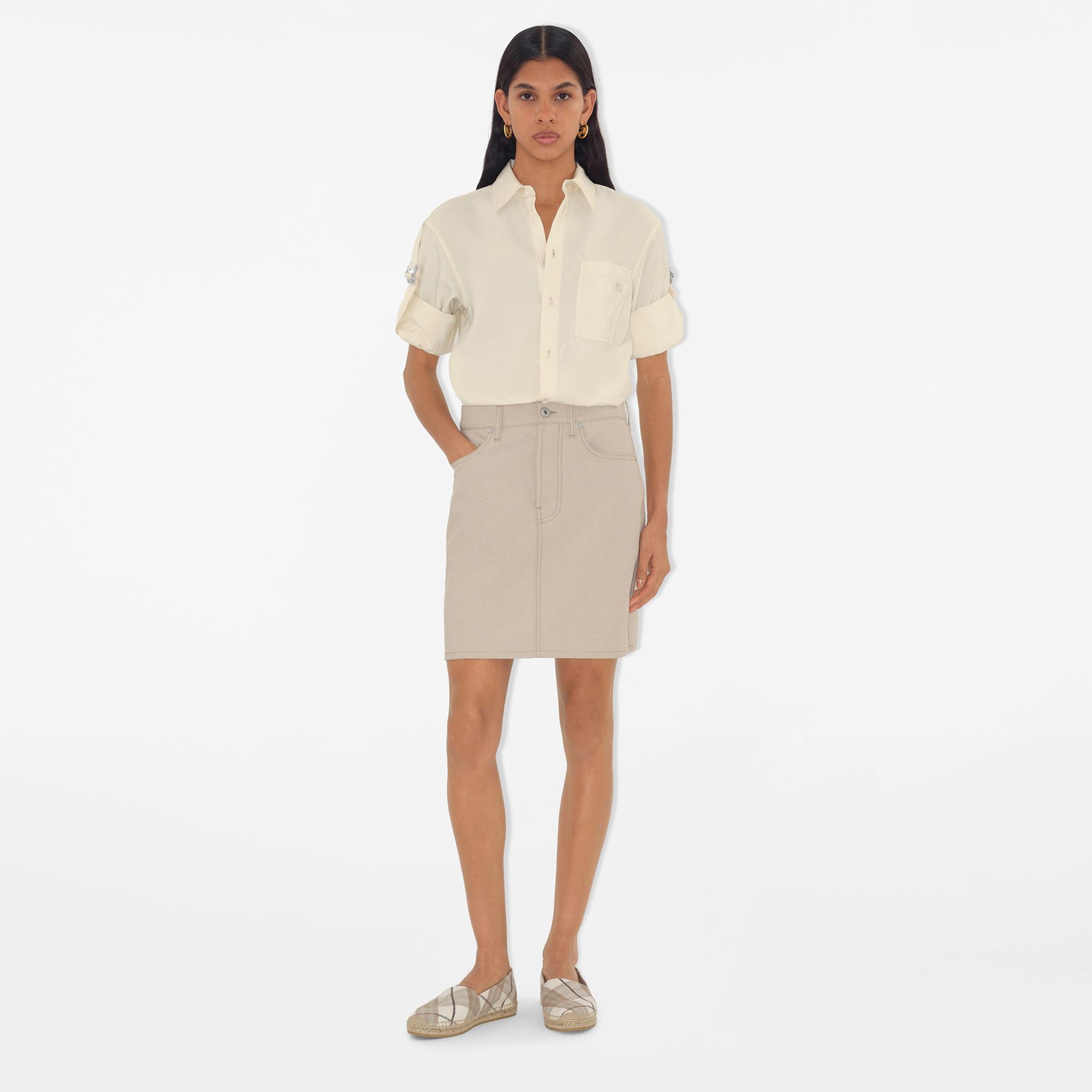 Burberry Mews Kadın Krem Espadril