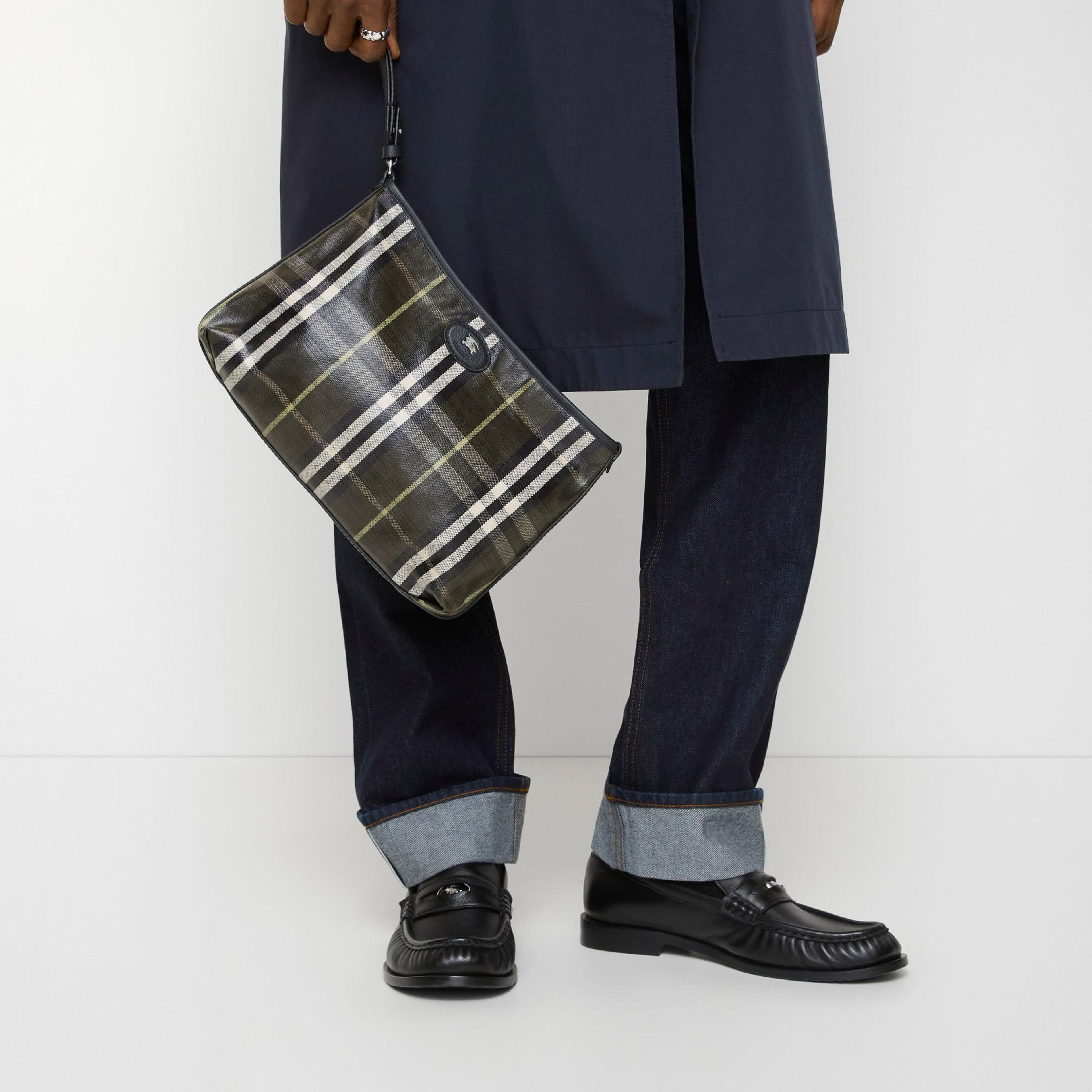 Burberry Hıghlands Erkek Haki El Çantası