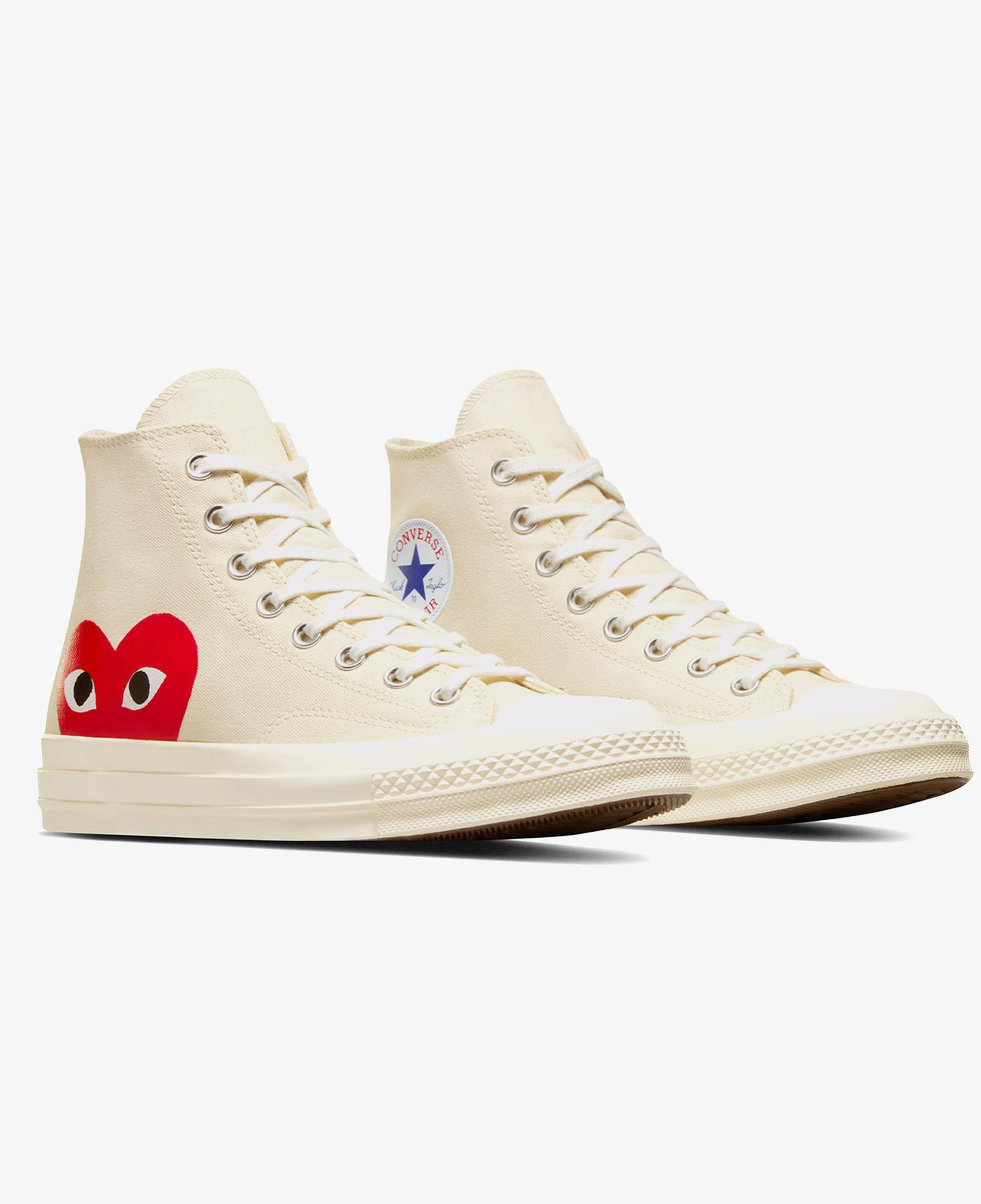 Converse X Comme Des Garçons Play Chuck 70 Unisex Krem Sneaker