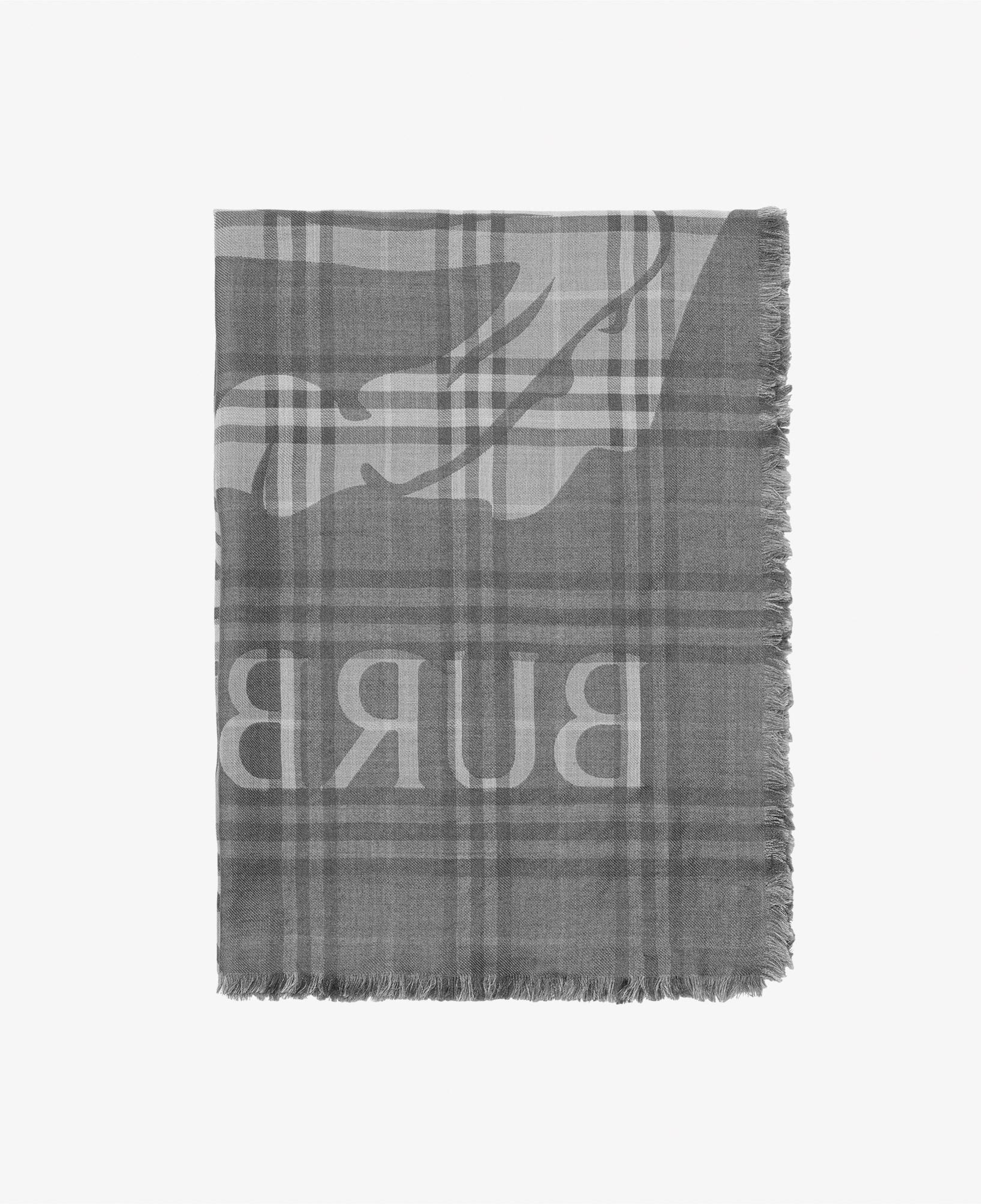 Burberry 200X70 Ekd Check Kadın Gri Atkı