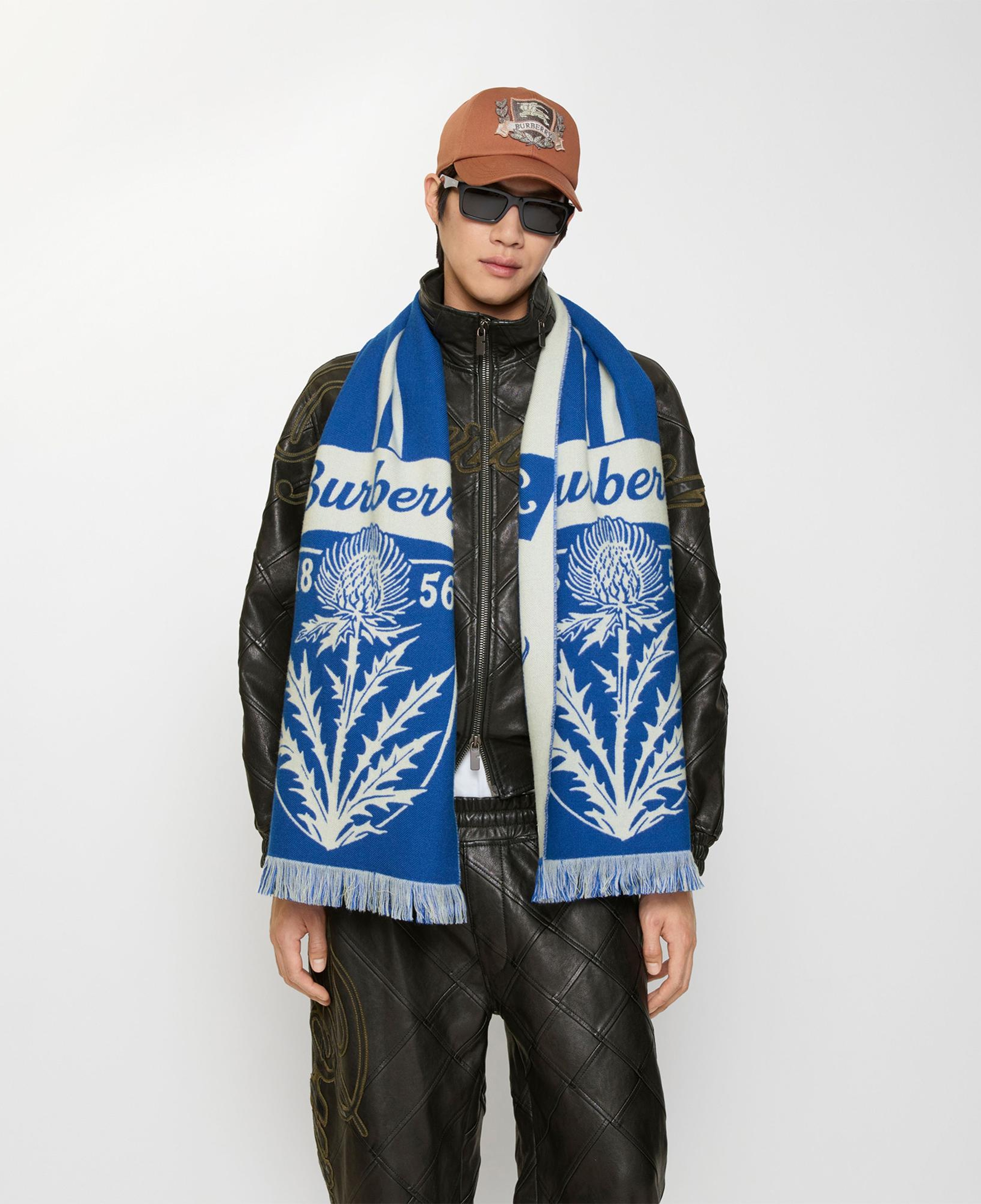 Burberry Thıstle Football Kadın Mavi Atkı