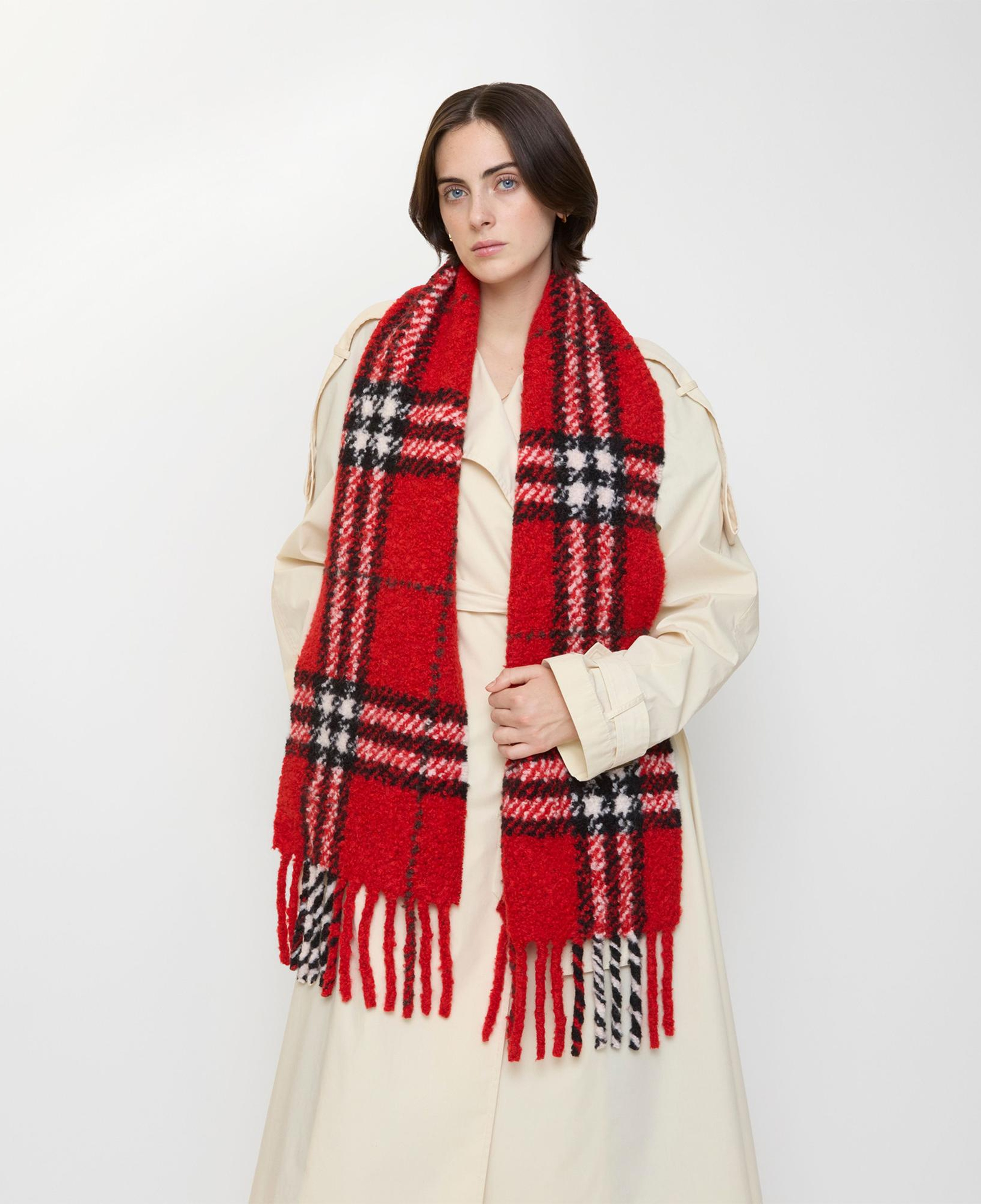 Burberry Check Boucle Kadın Kırmızı Atkı